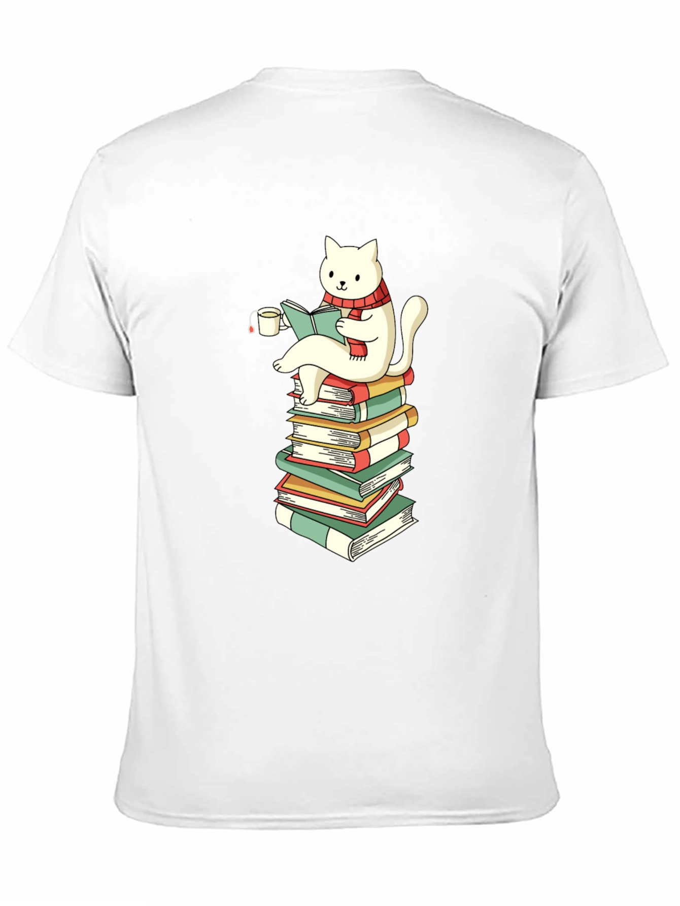 Cat Reading Books T-Shirt