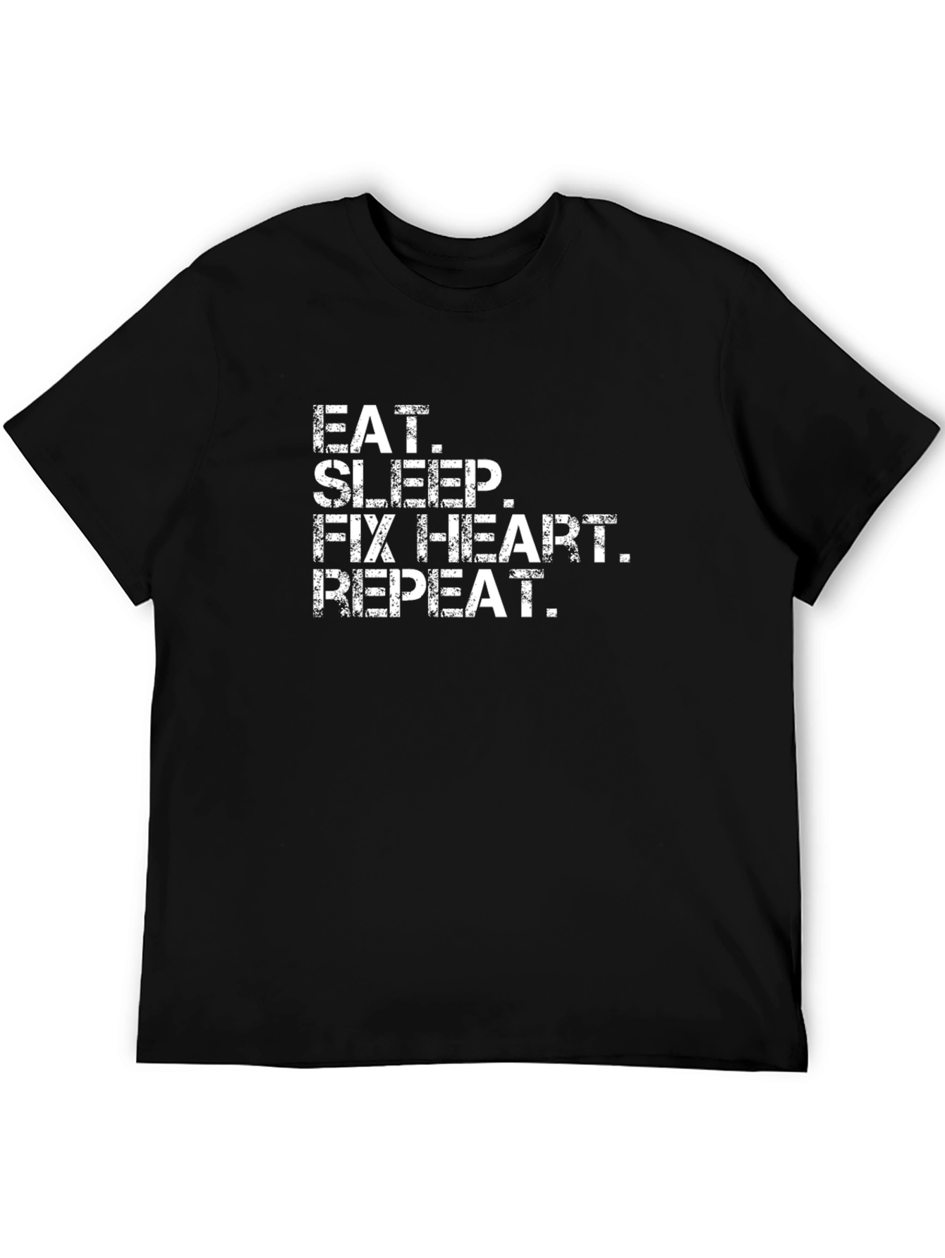 Eat Sleep Fix Heart Repeat T-Shirt - Cardiology Tee