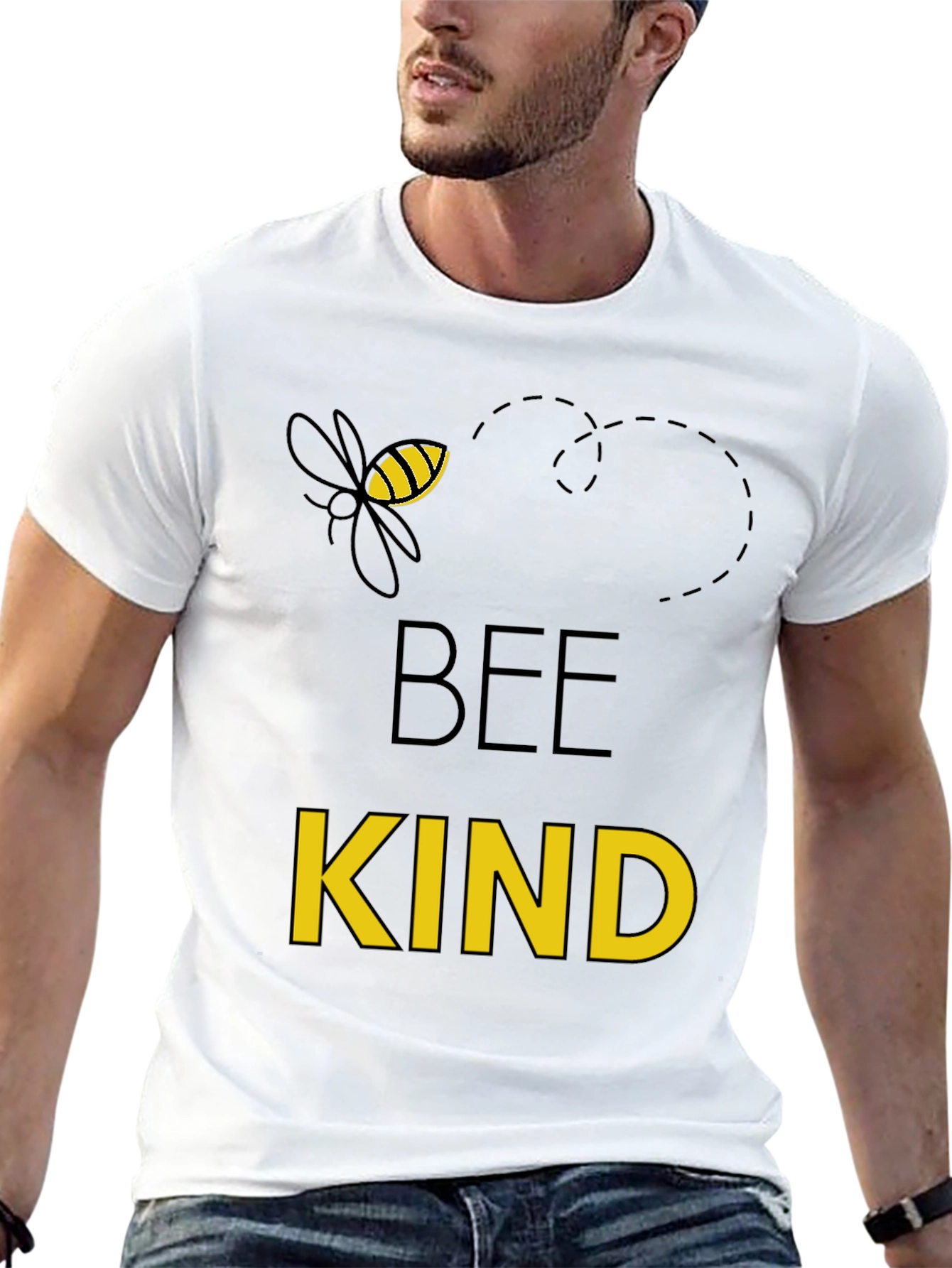 Bee Kind Graphic Tee - Black Cotton Comfort