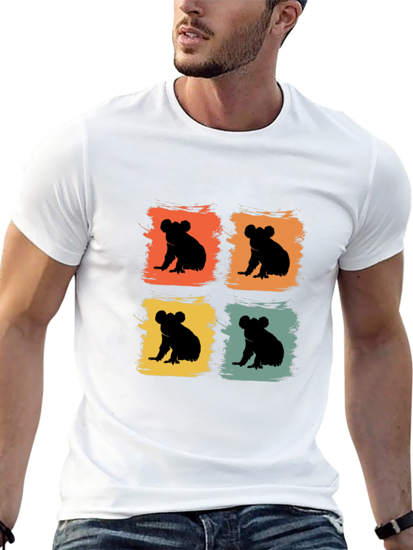 Retro Koala Bear Silhouette T-Shirt