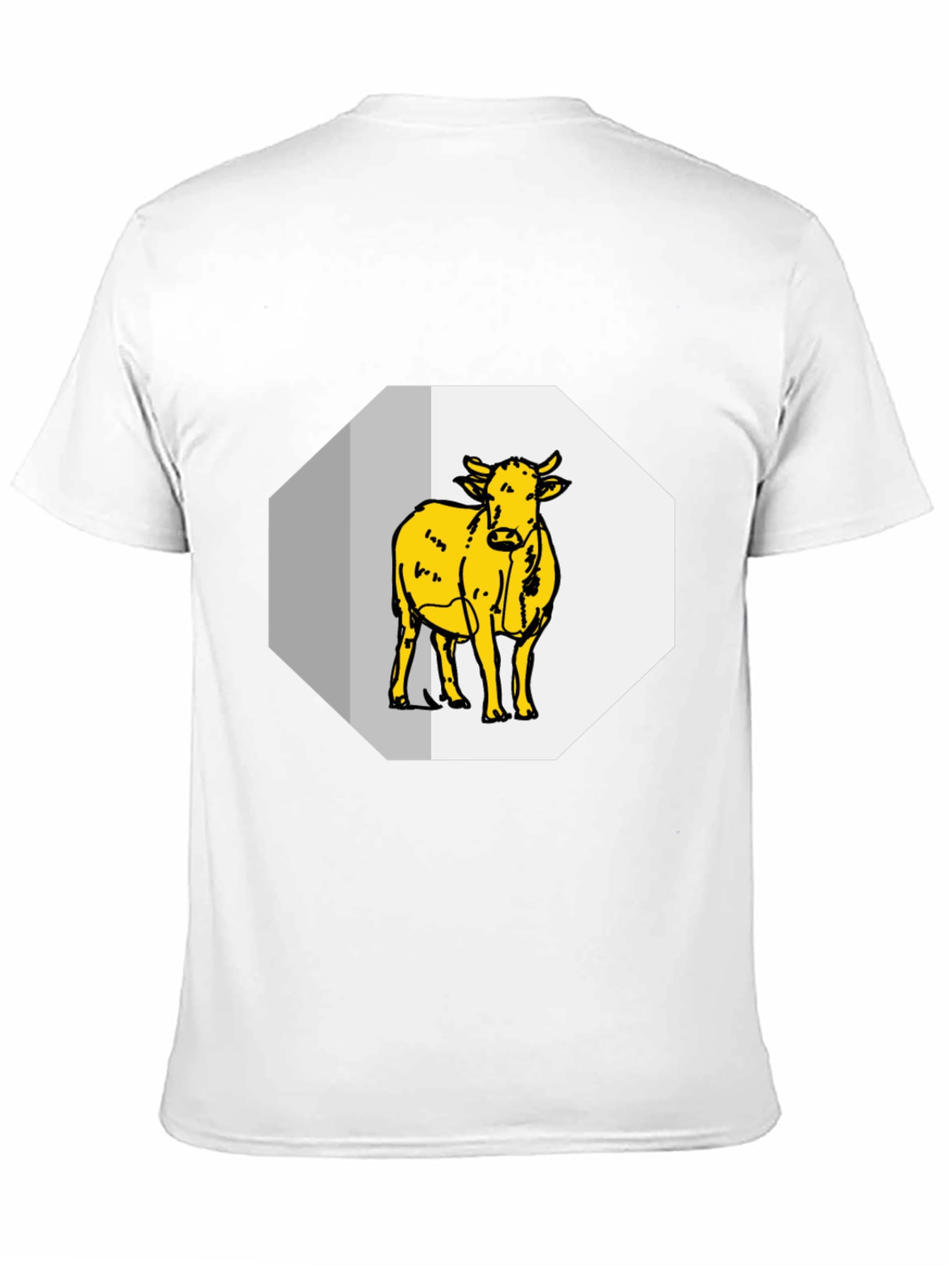 Cow Graphic Tee - Black Cotton Blend