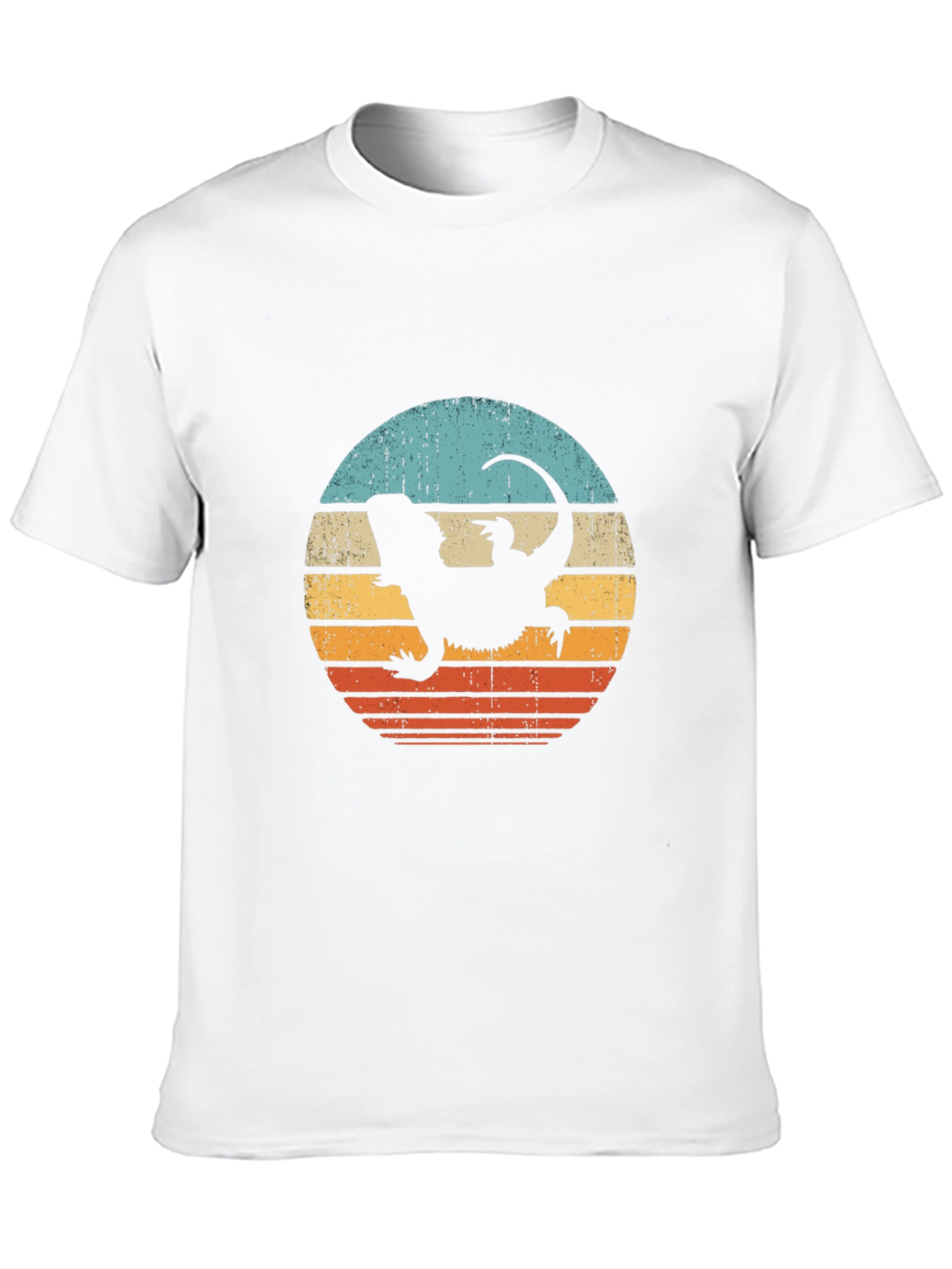Retro Bearded Dragon Silhouette Graphic Tee