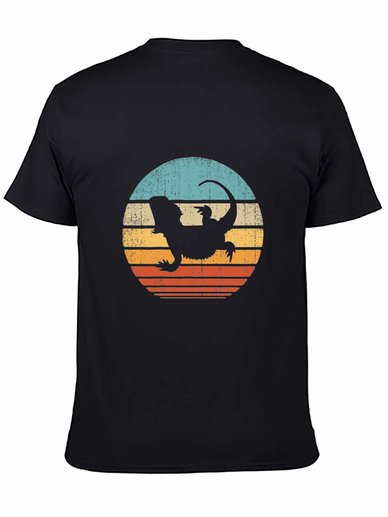 Retro Bearded Dragon Silhouette Graphic Tee