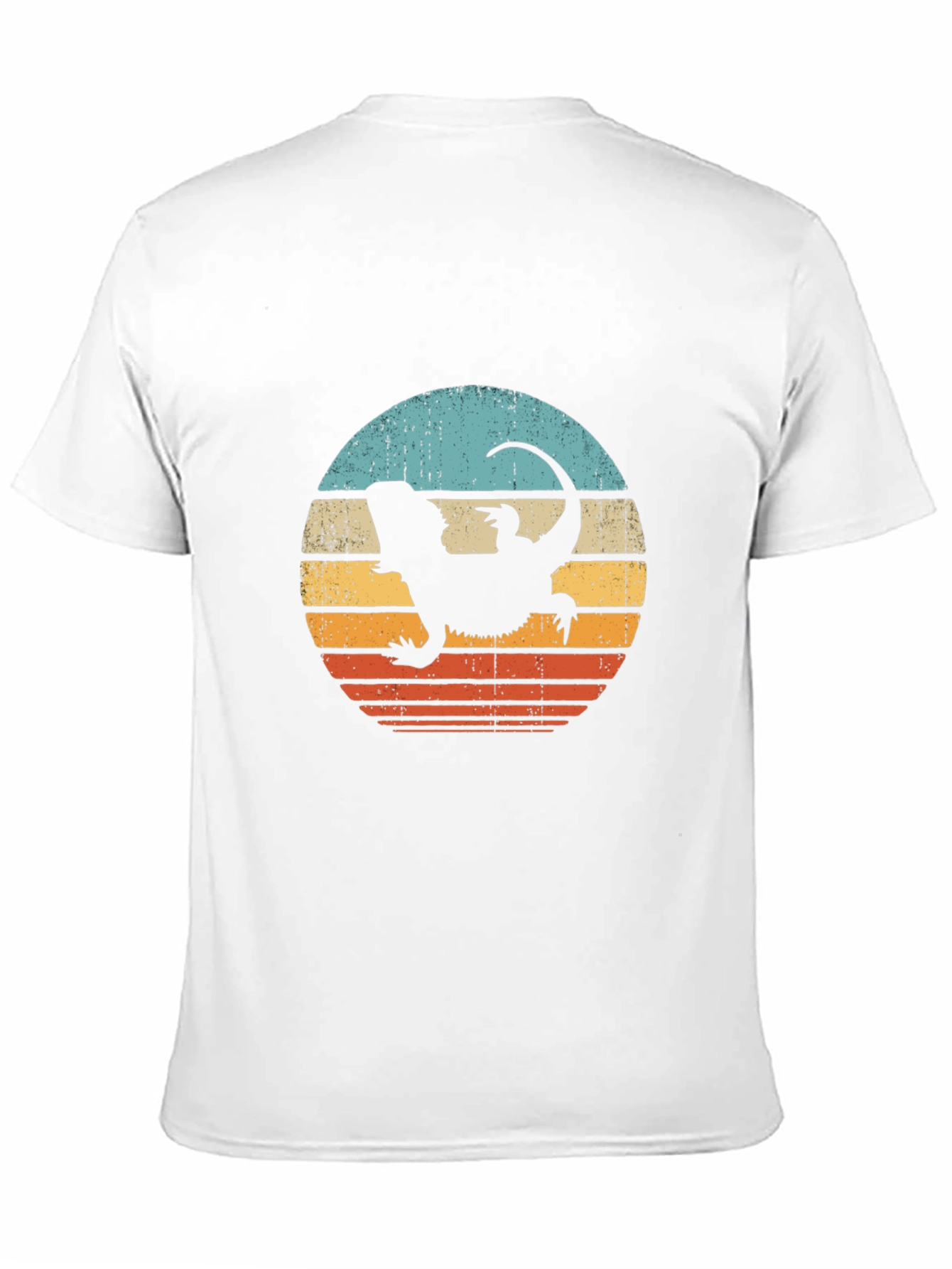Retro Bearded Dragon Silhouette Graphic Tee