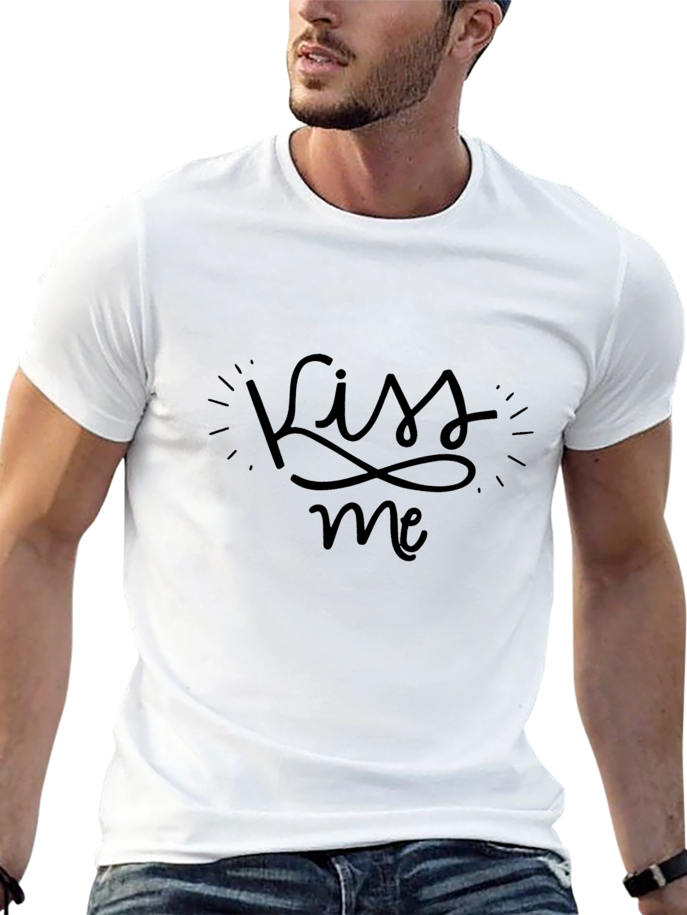 Kiss Me Graphic Tee - Black