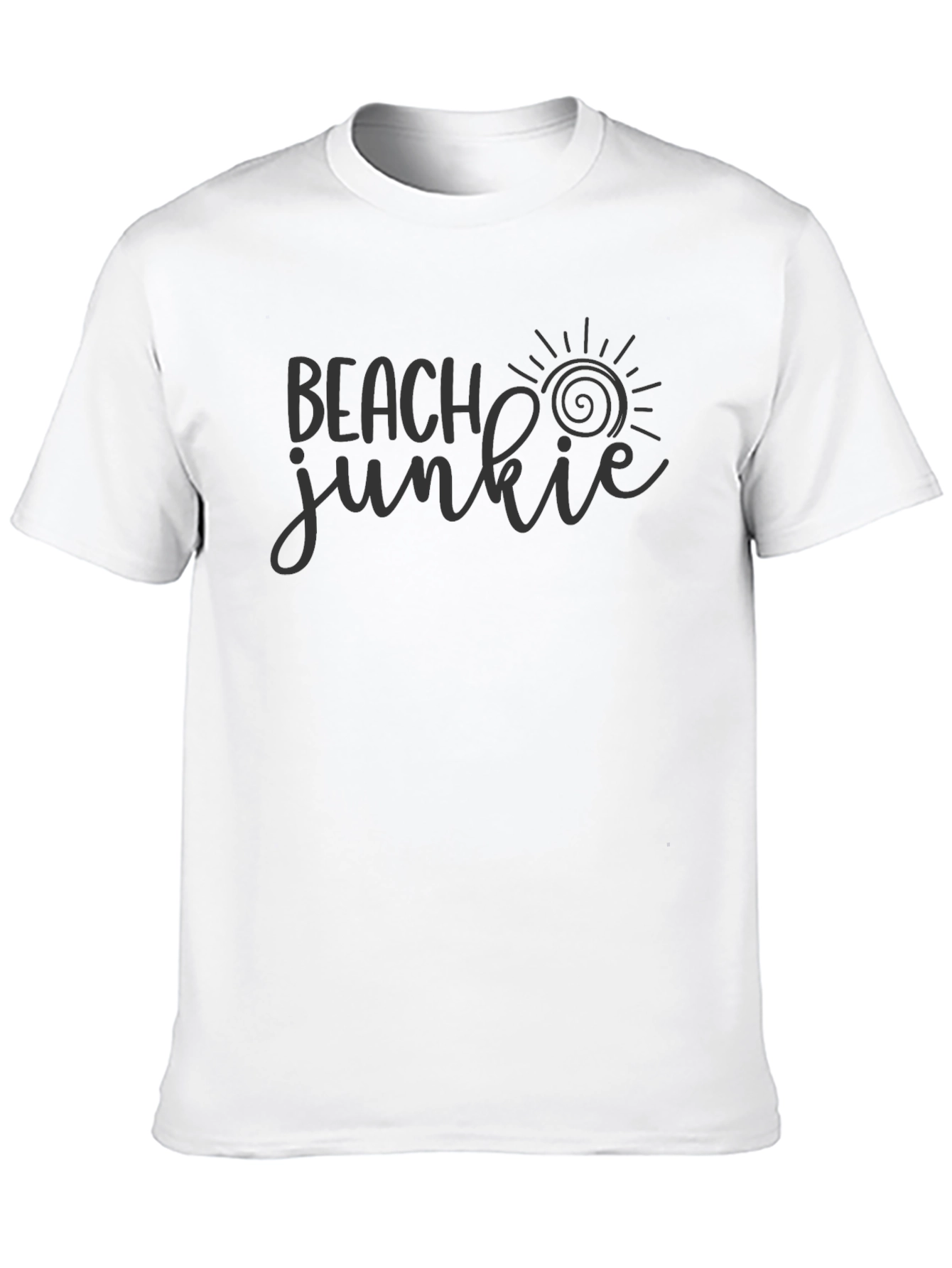 Beach Junkie Graphic Tee - Black Casual T-Shirt