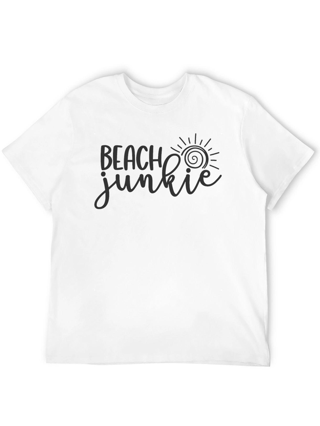 Beach Junkie Graphic Tee - Black Casual T-Shirt