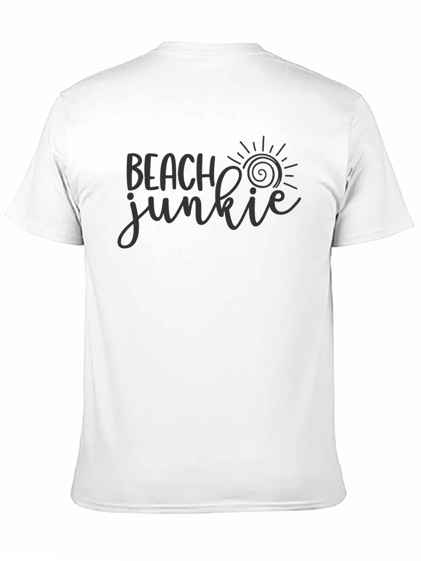 Beach Junkie Graphic Tee - Black Casual T-Shirt