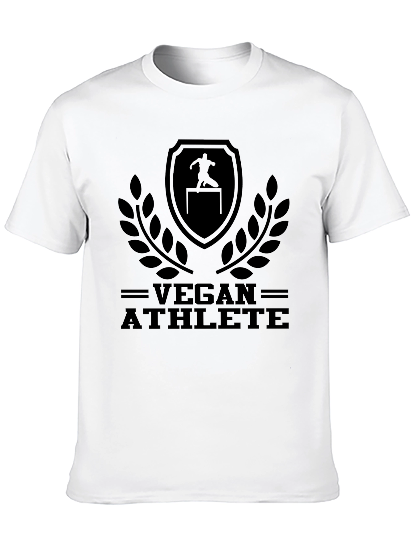 Vegan Athlete Graphic T-Shirt - Black