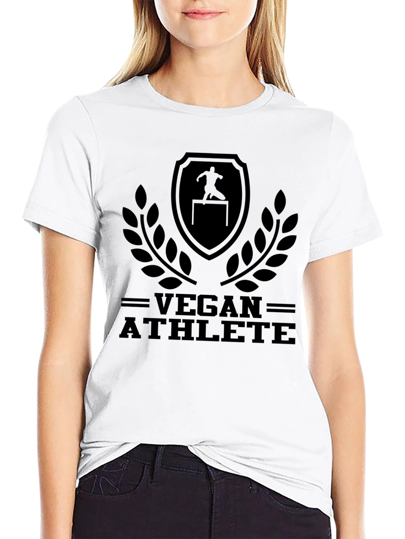 Vegan Athlete Graphic T-Shirt - Black