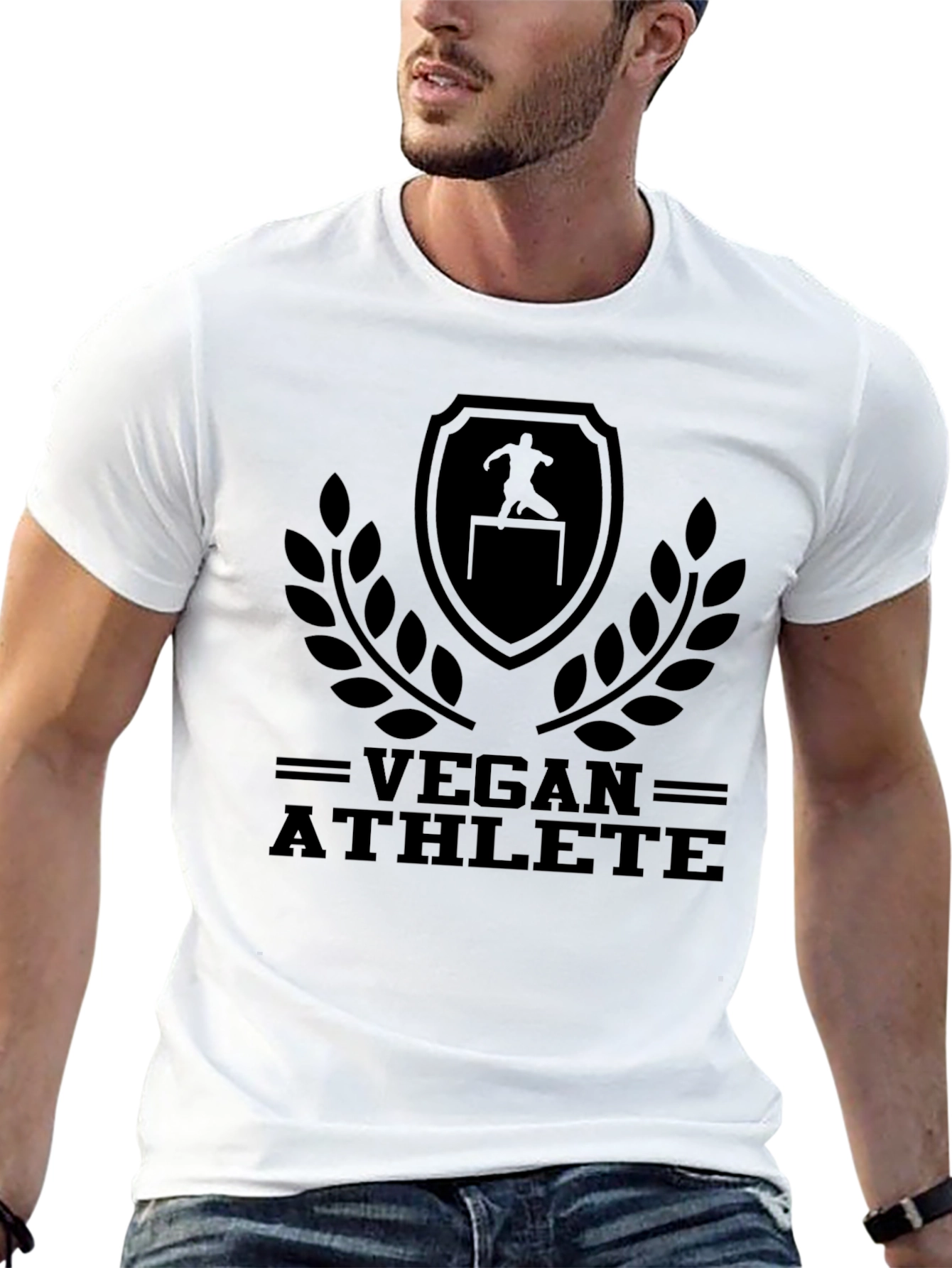 Vegan Athlete Graphic T-Shirt - Black