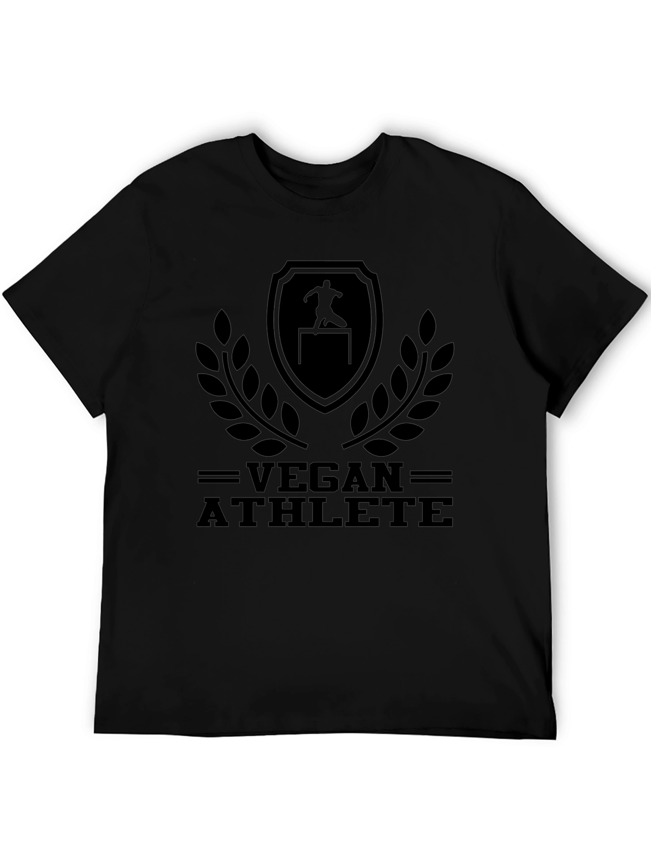 Vegan Athlete Graphic T-Shirt - Black