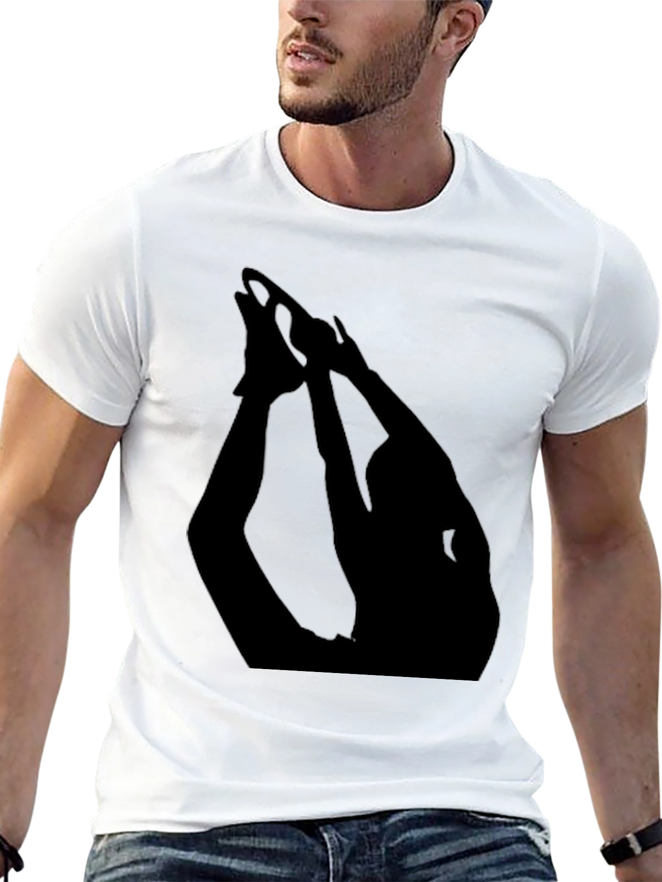 Yoga Pose Black T-Shirt