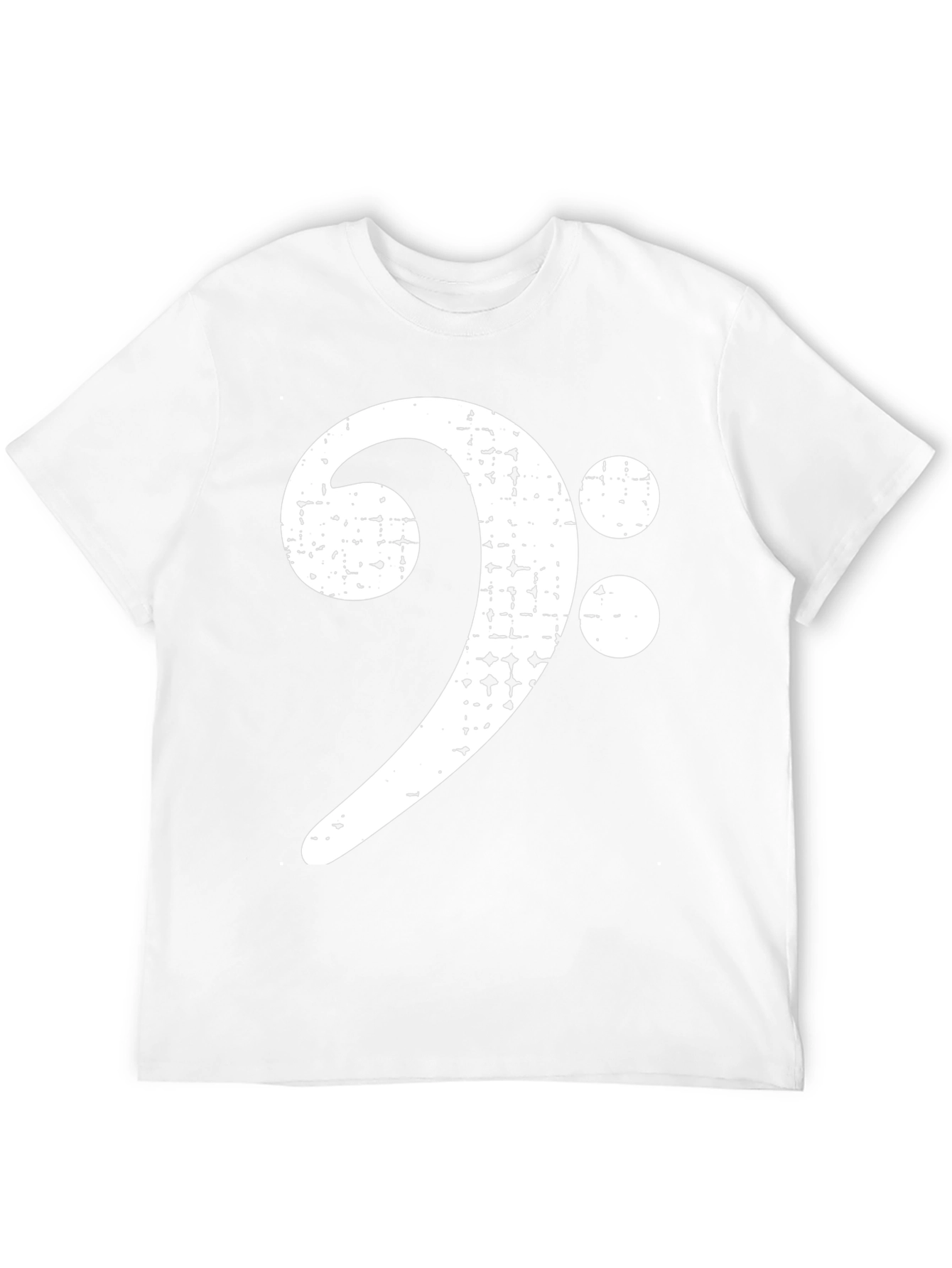 Bass Clef Distressed Graphic Tee - Music Lover T-Shirt
