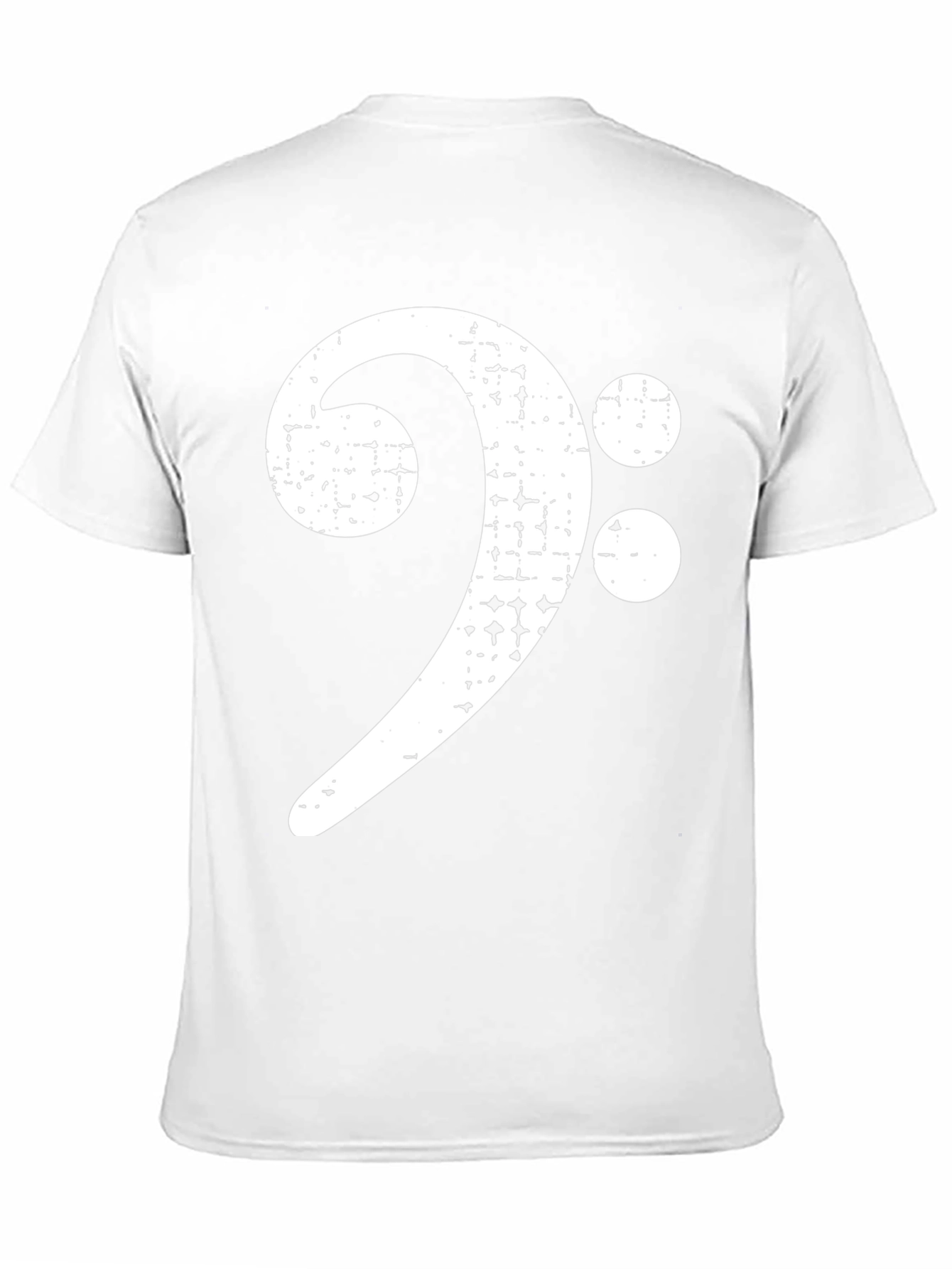 Bass Clef Distressed Graphic Tee - Music Lover T-Shirt