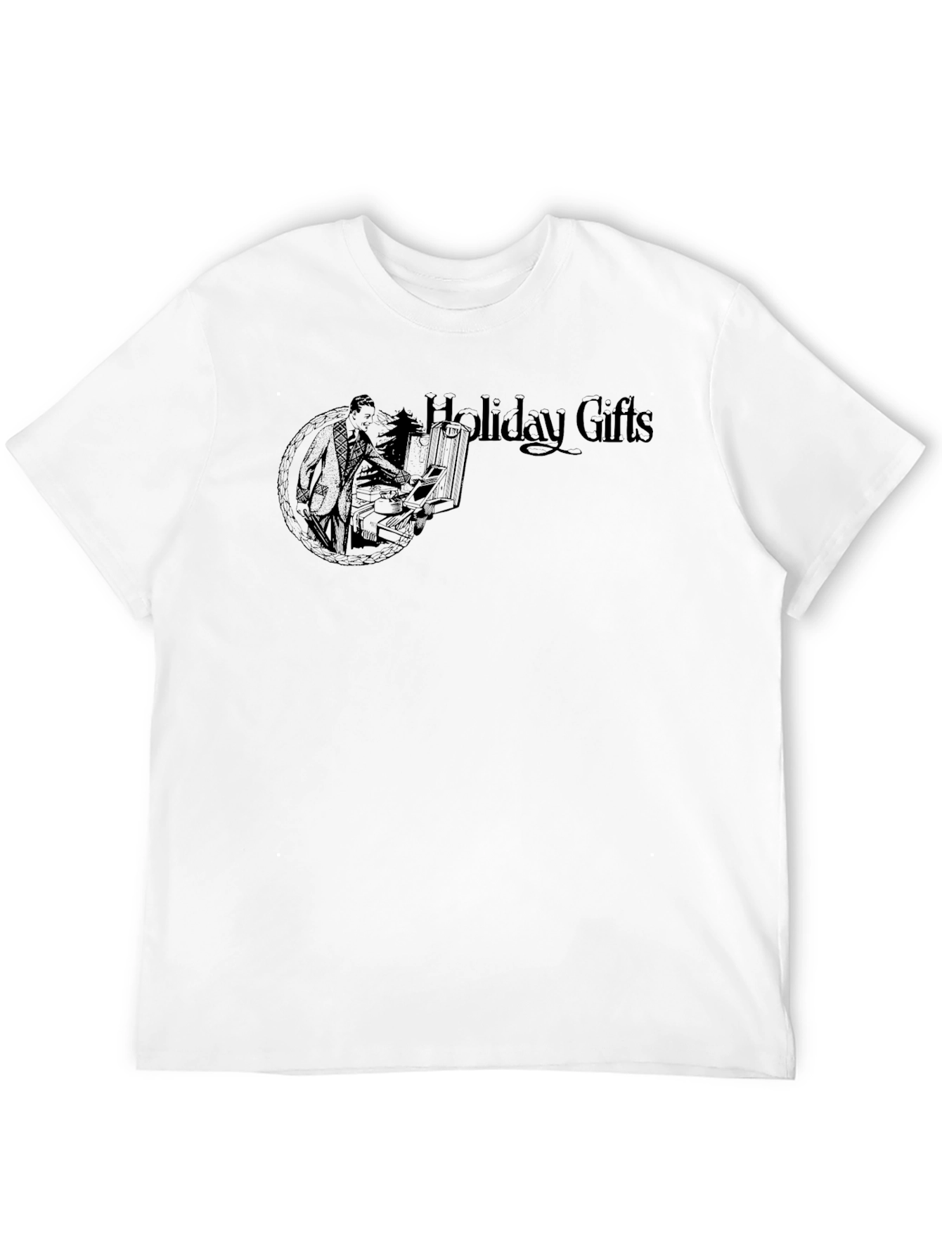 Holiday Gifts Graphic Tee - Mens Black T-Shirt