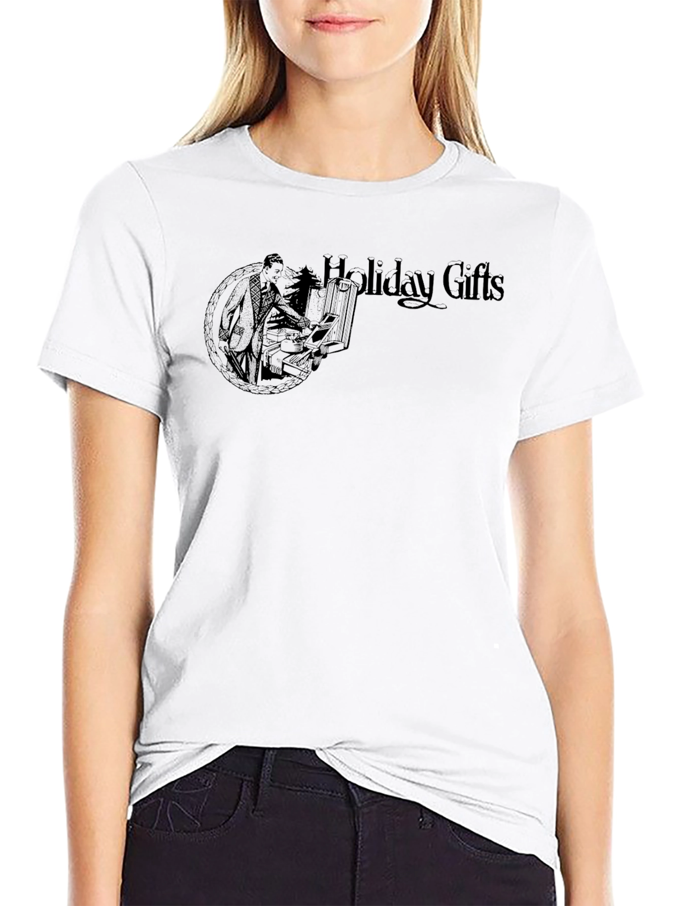 Holiday Gifts Graphic Tee - Mens Black T-Shirt