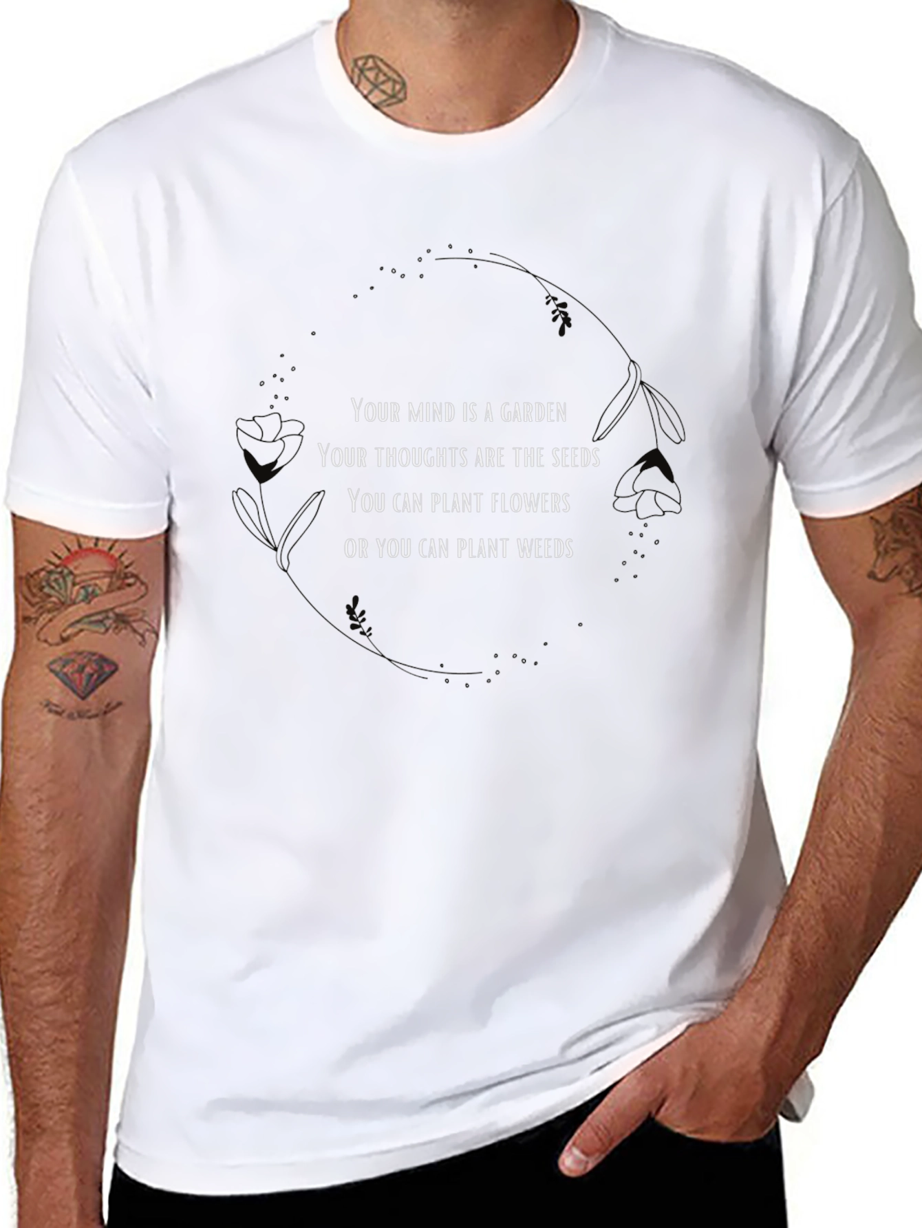 Mind Garden Tee - Plant Flowers Not Weeds