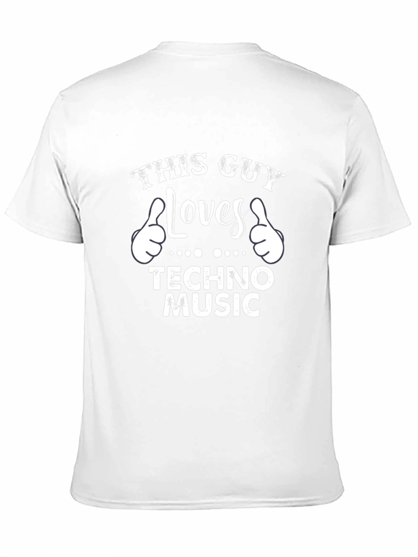 This Guy Loves Techno Music T-Shirt - Black