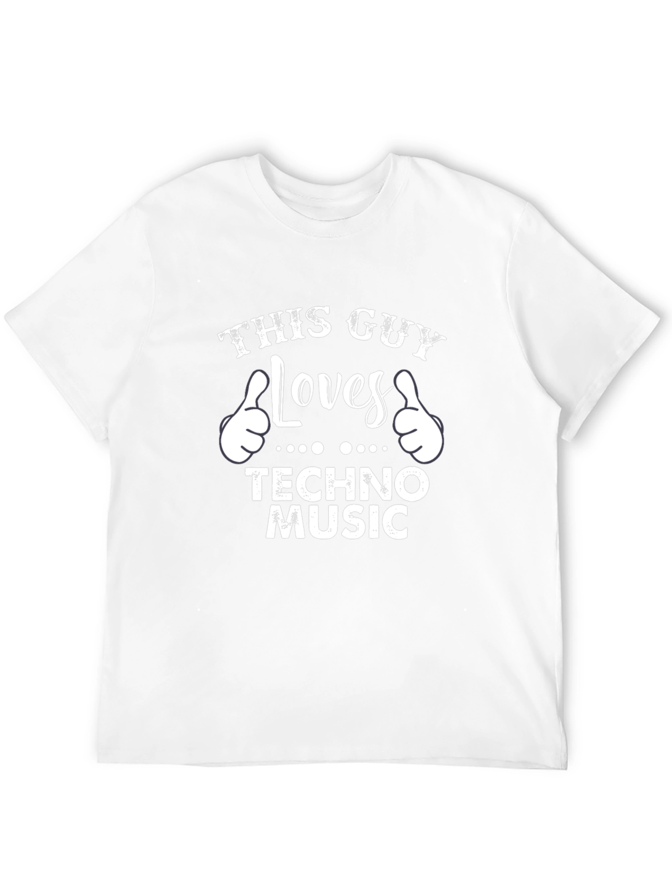 This Guy Loves Techno Music T-Shirt - Black