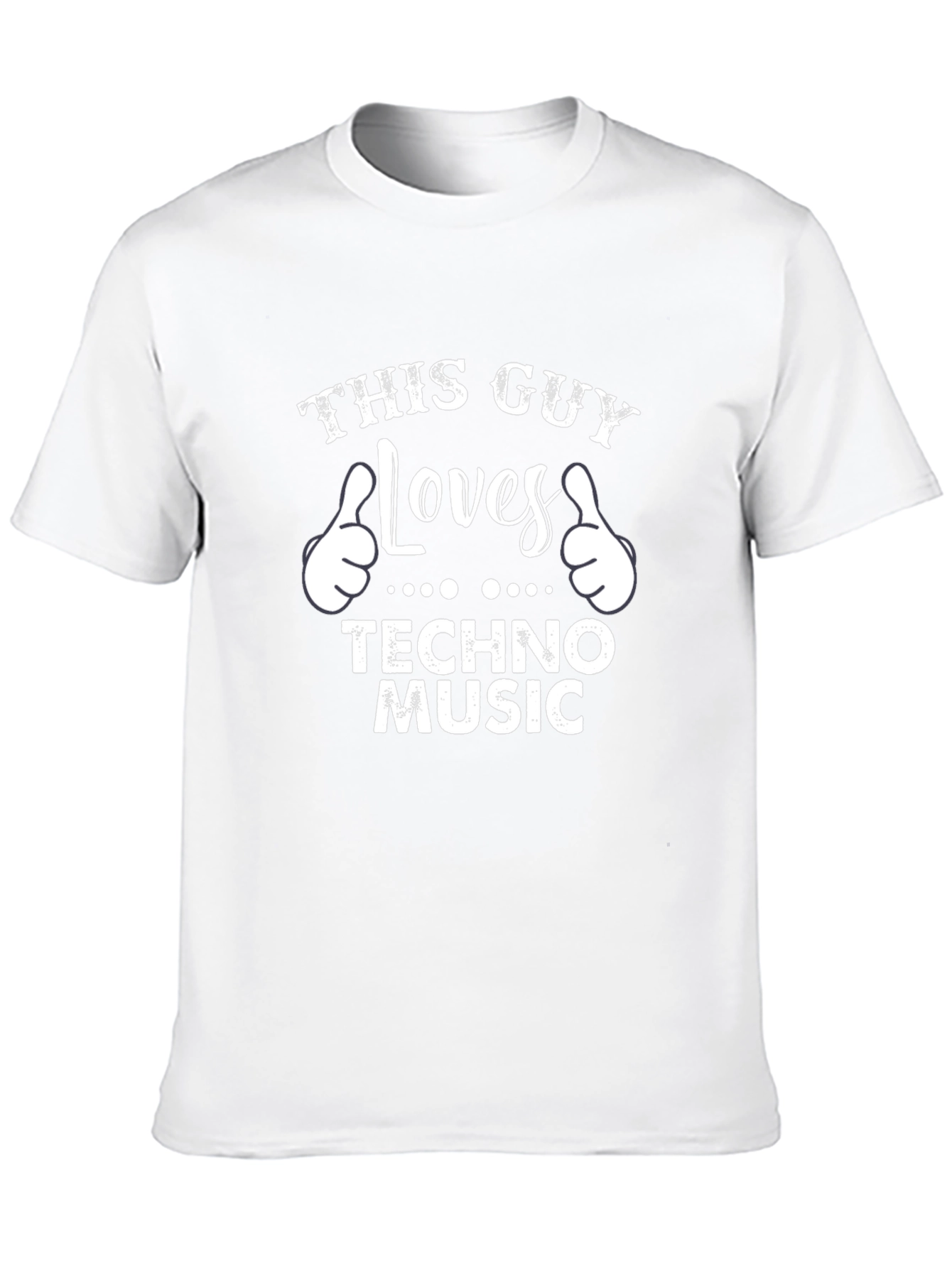 This Guy Loves Techno Music T-Shirt - Black