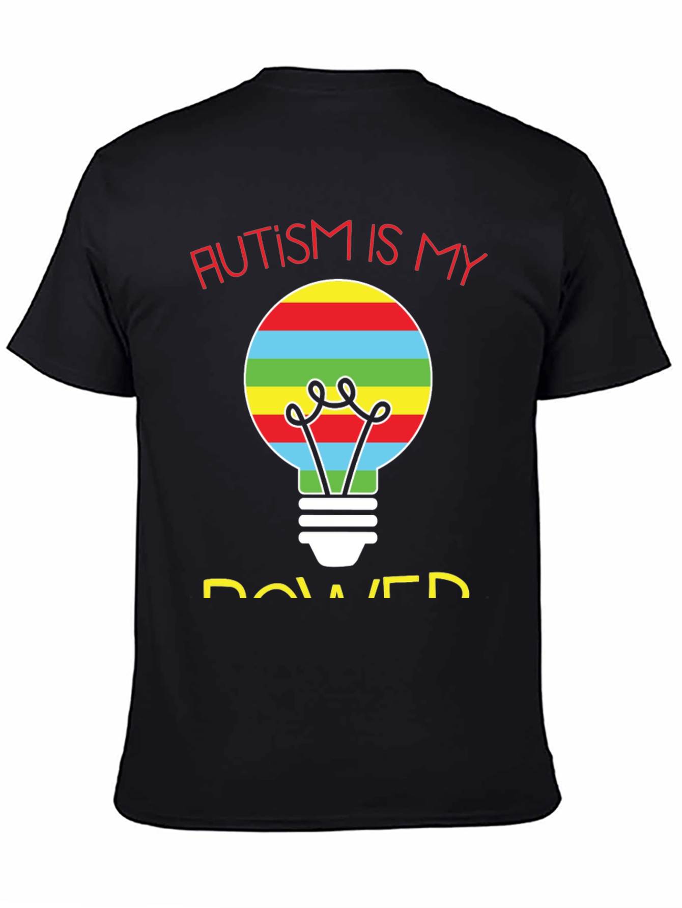 Autism Is My Power T-Shirt - Lightbulb Design