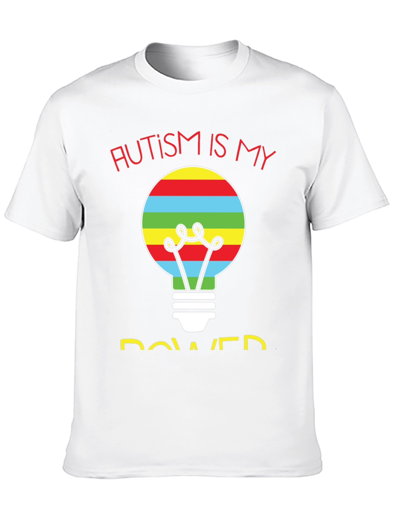 Autism Is My Power T-Shirt - Lightbulb Design