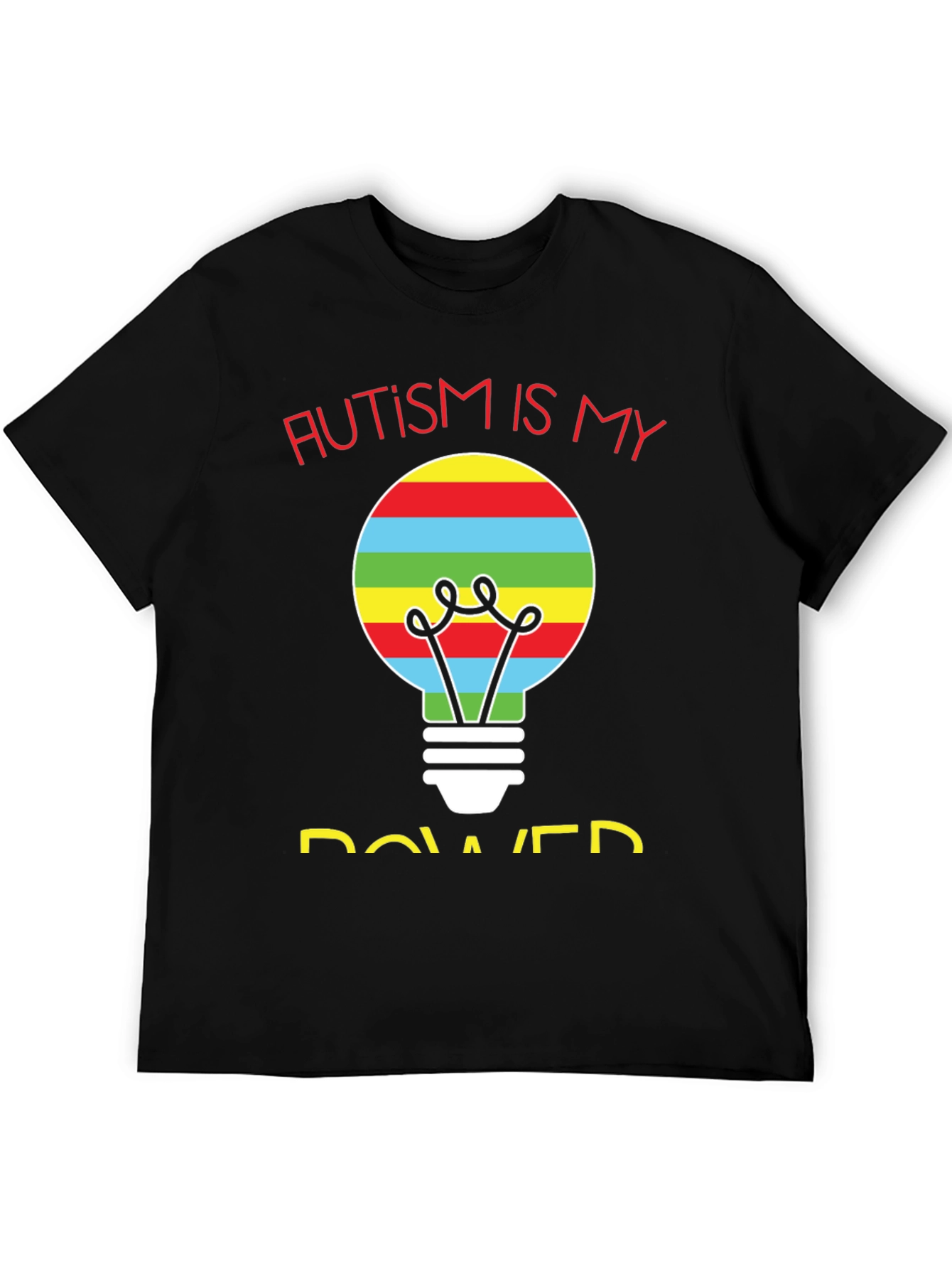 Autism Is My Power T-Shirt - Lightbulb Design