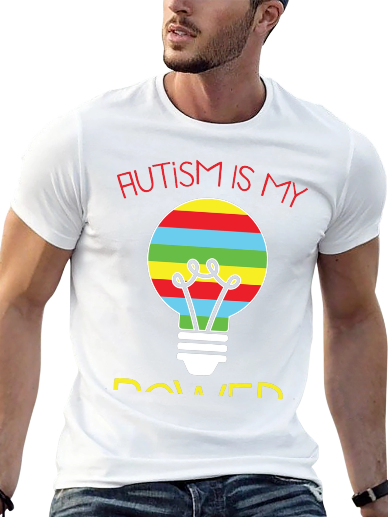 Autism Is My Power T-Shirt - Lightbulb Design