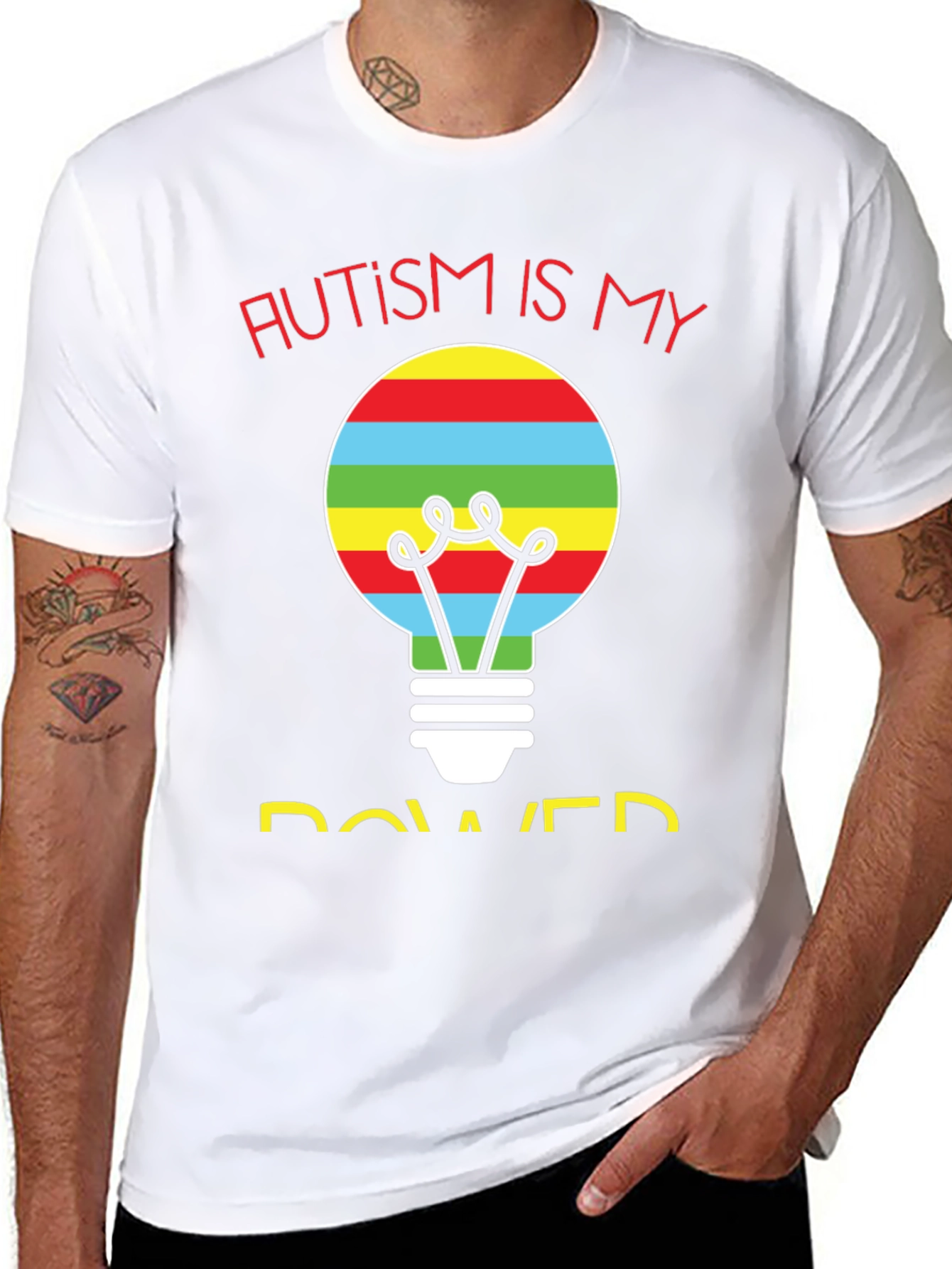 Autism Is My Power T-Shirt - Lightbulb Design