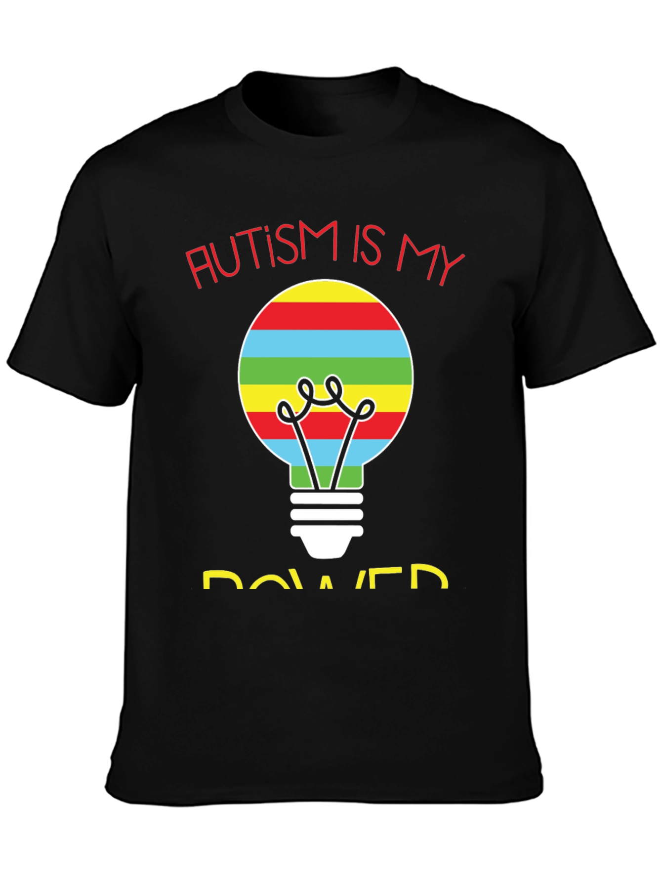 Autism Is My Power T-Shirt - Lightbulb Design