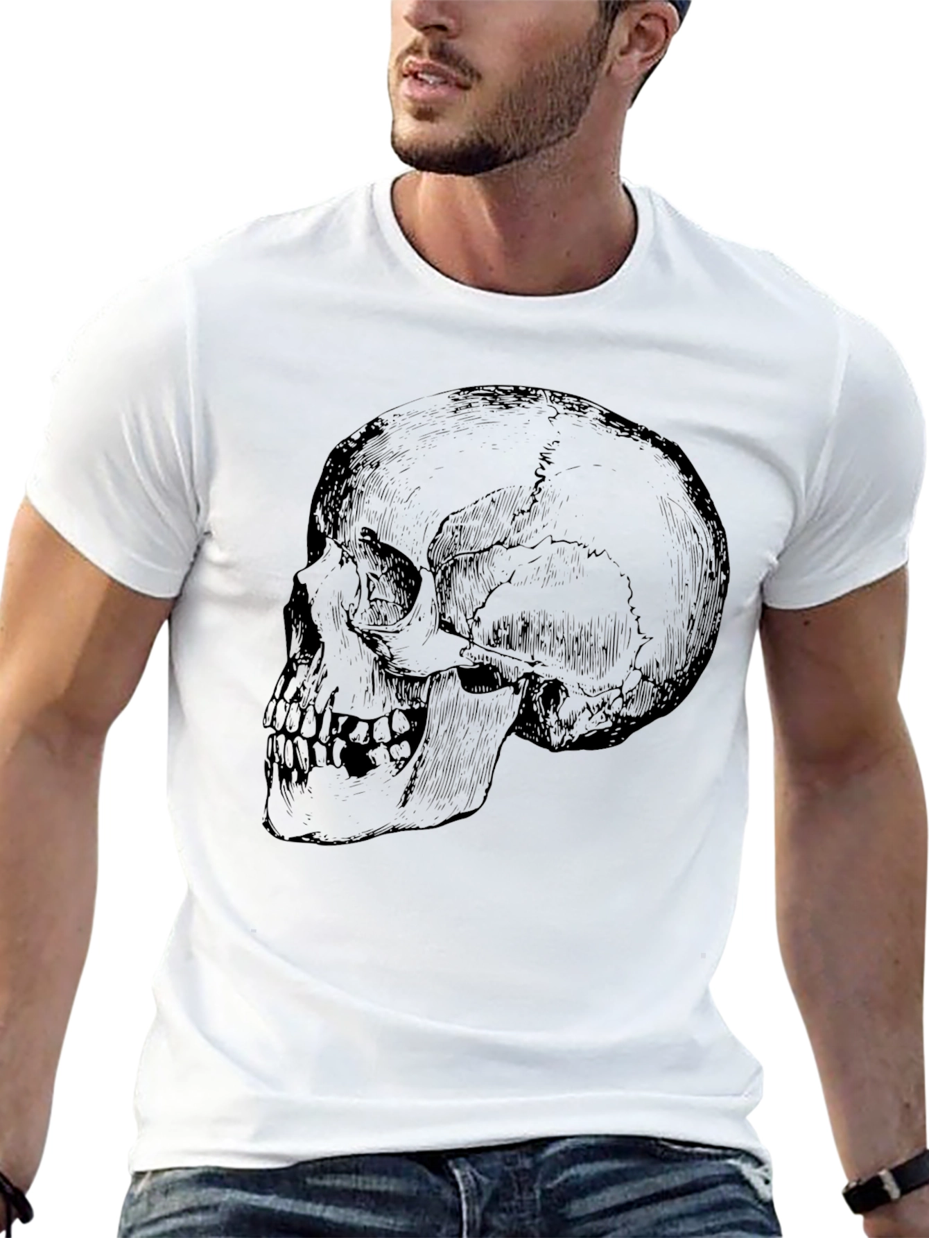 Skull Graphic Black T-Shirt for Men