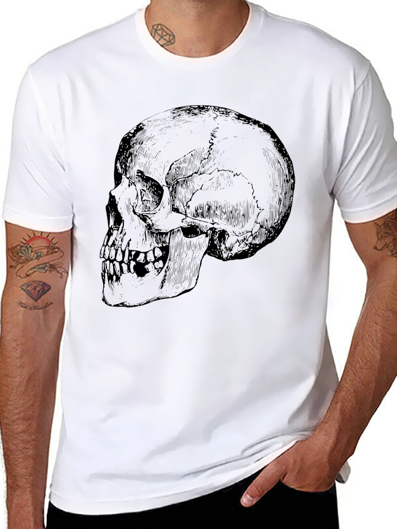 Skull Graphic Black T-Shirt for Men