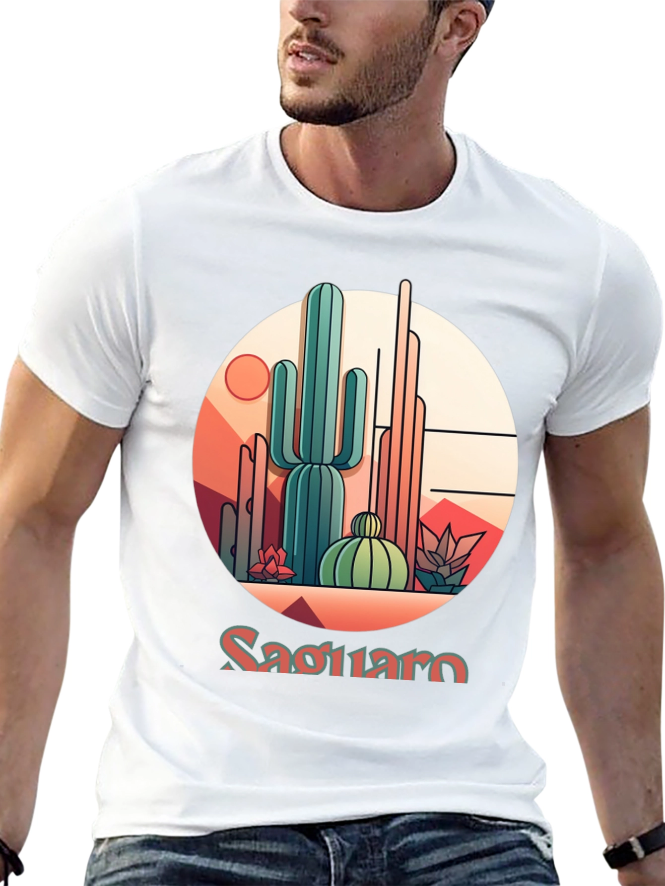 Saguaro Desert Graphic T-Shirt