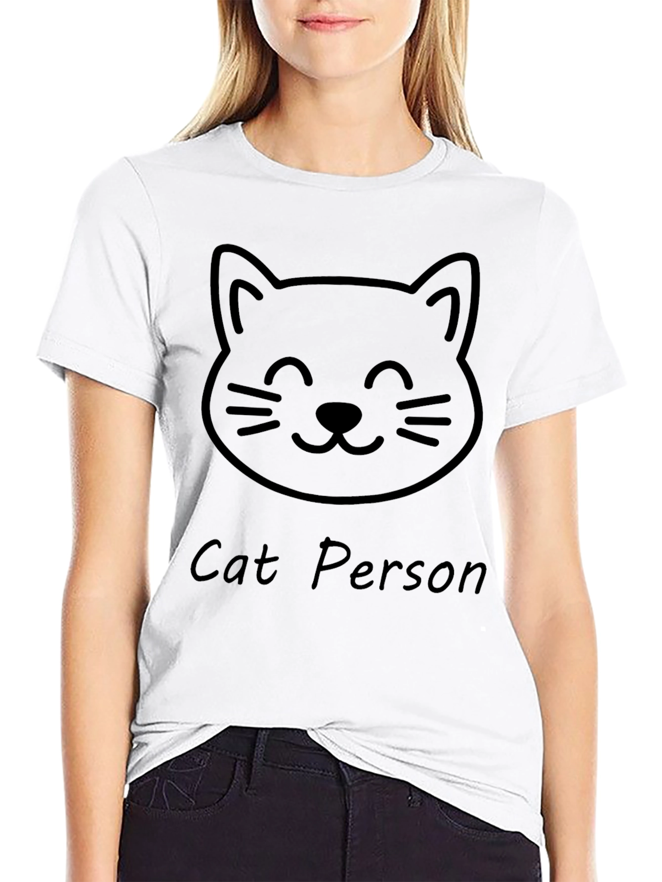 Cat Person Graphic Tee - Soft Cotton Casual Shirt