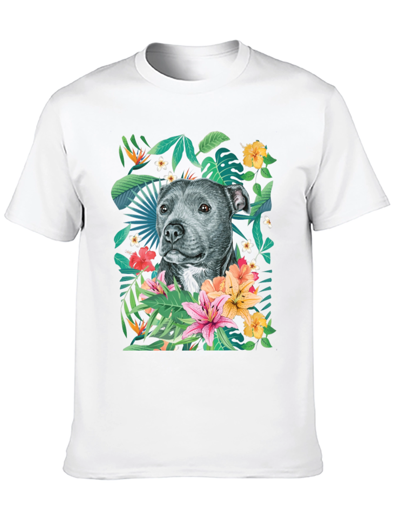 Tropical Pitbull Graphic Tee