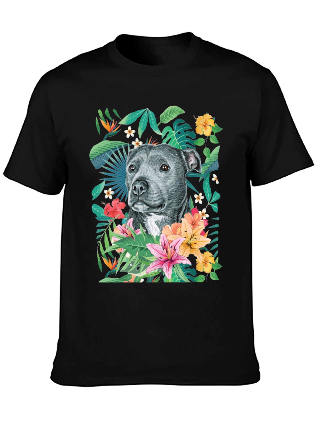 Tropical Pitbull Graphic Tee