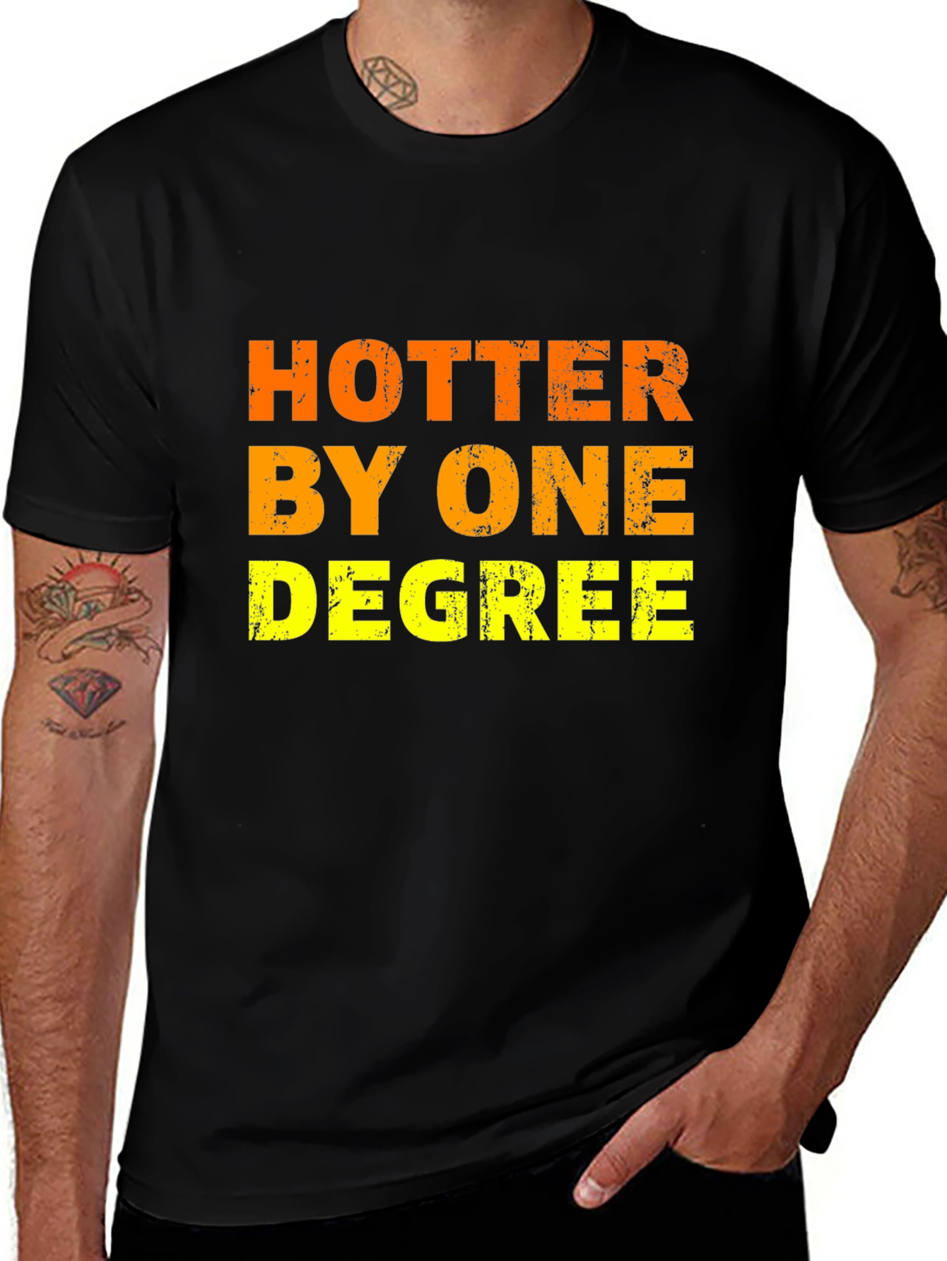 Hotter By One Degree Mens Black T-Shirt