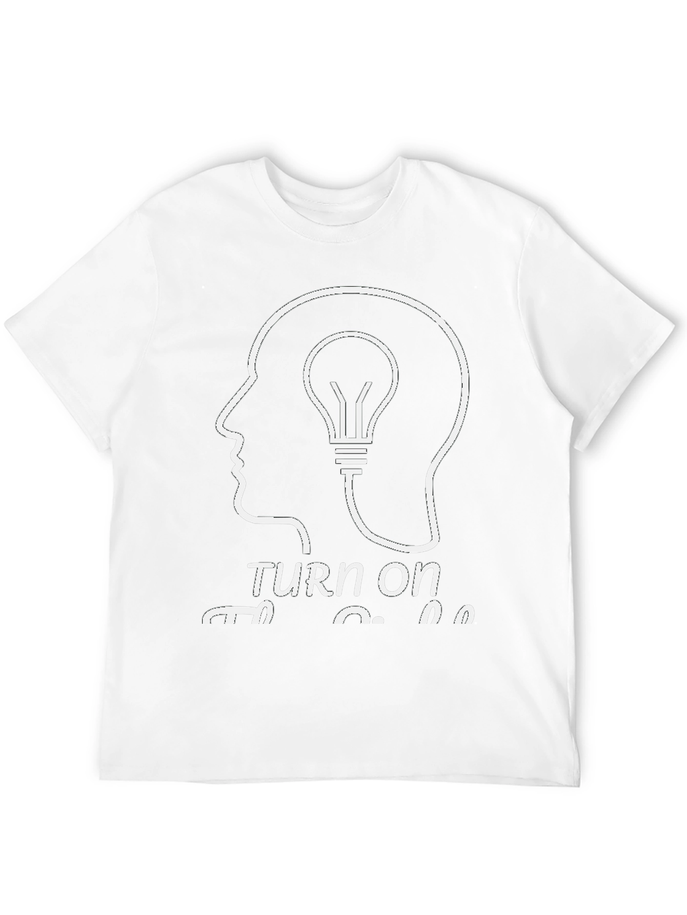 Turn On The Idea Black Graphic Tee