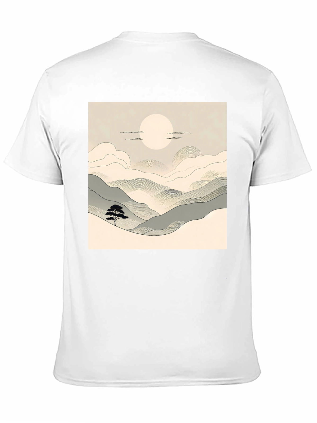 Zen Landscape T-Shirt - Minimalist Design