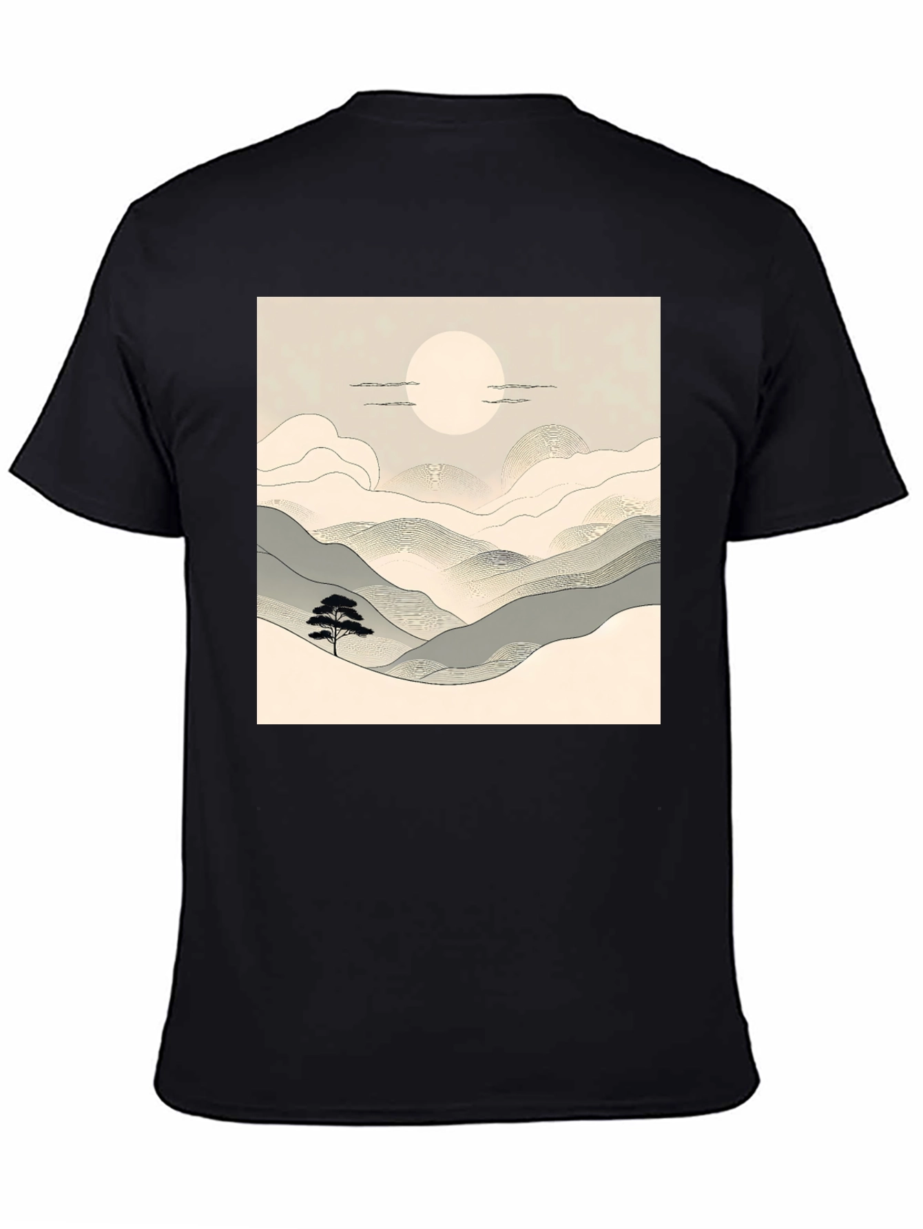 Zen Landscape T-Shirt - Minimalist Design
