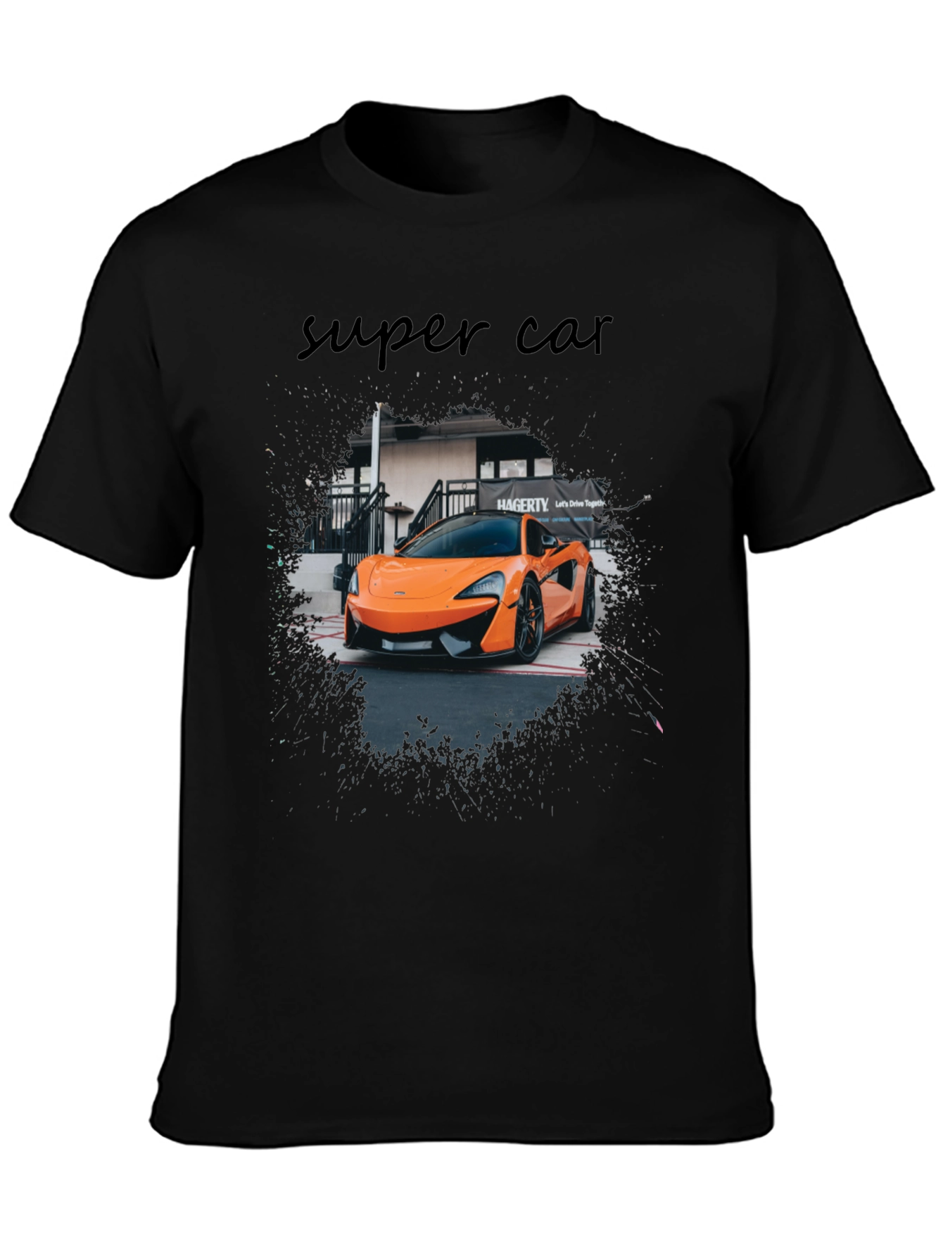 Super Car Graphic Tee - Mens Black T-Shirt