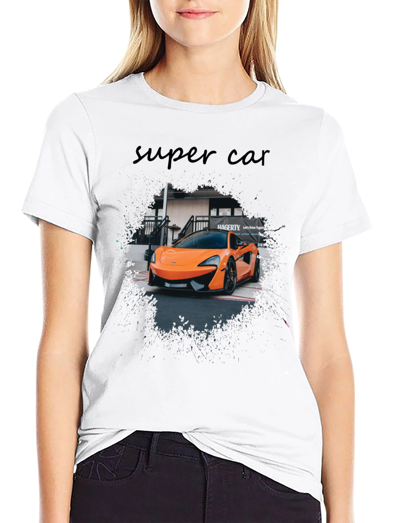Super Car Graphic Tee - Mens Black T-Shirt