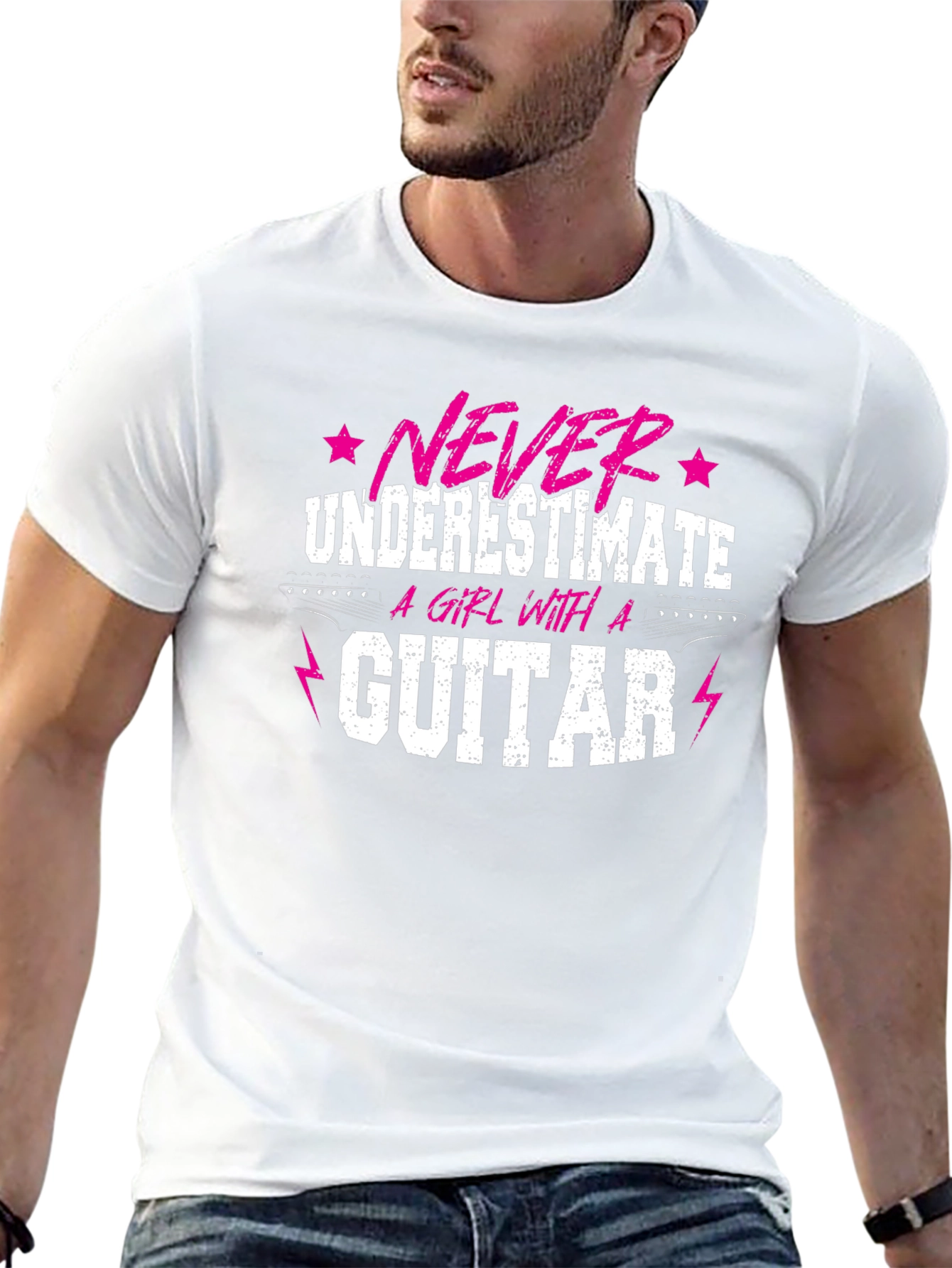 Never Underestimate a Girl With a Guitar Tee