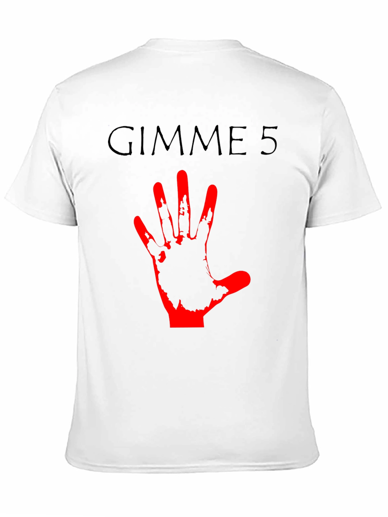 Gimme 5 Graphic Tee - Black Crew Neck T-Shirt
