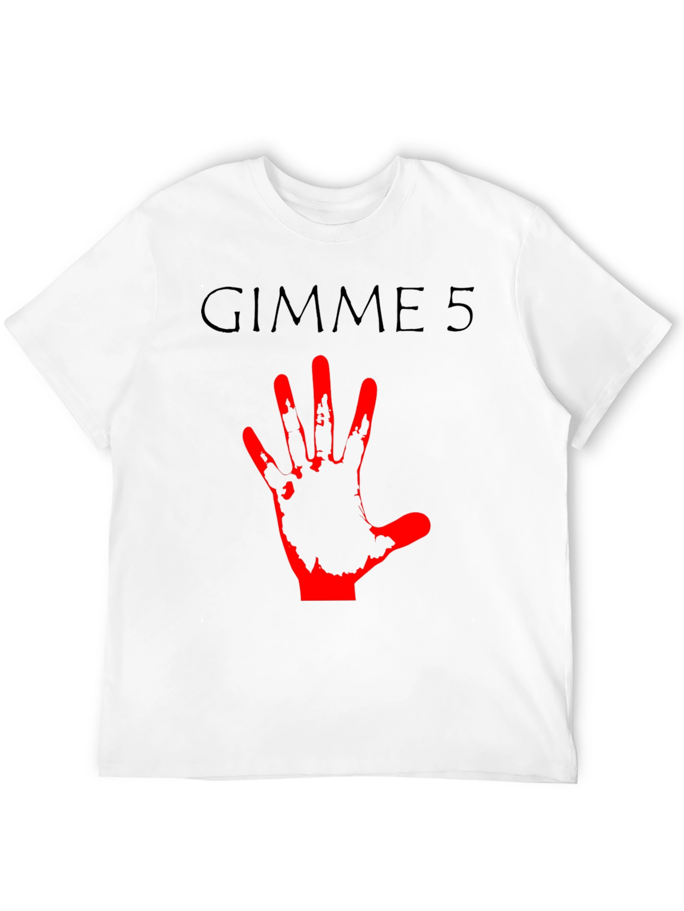 Gimme 5 Graphic Tee - Black Crew Neck T-Shirt