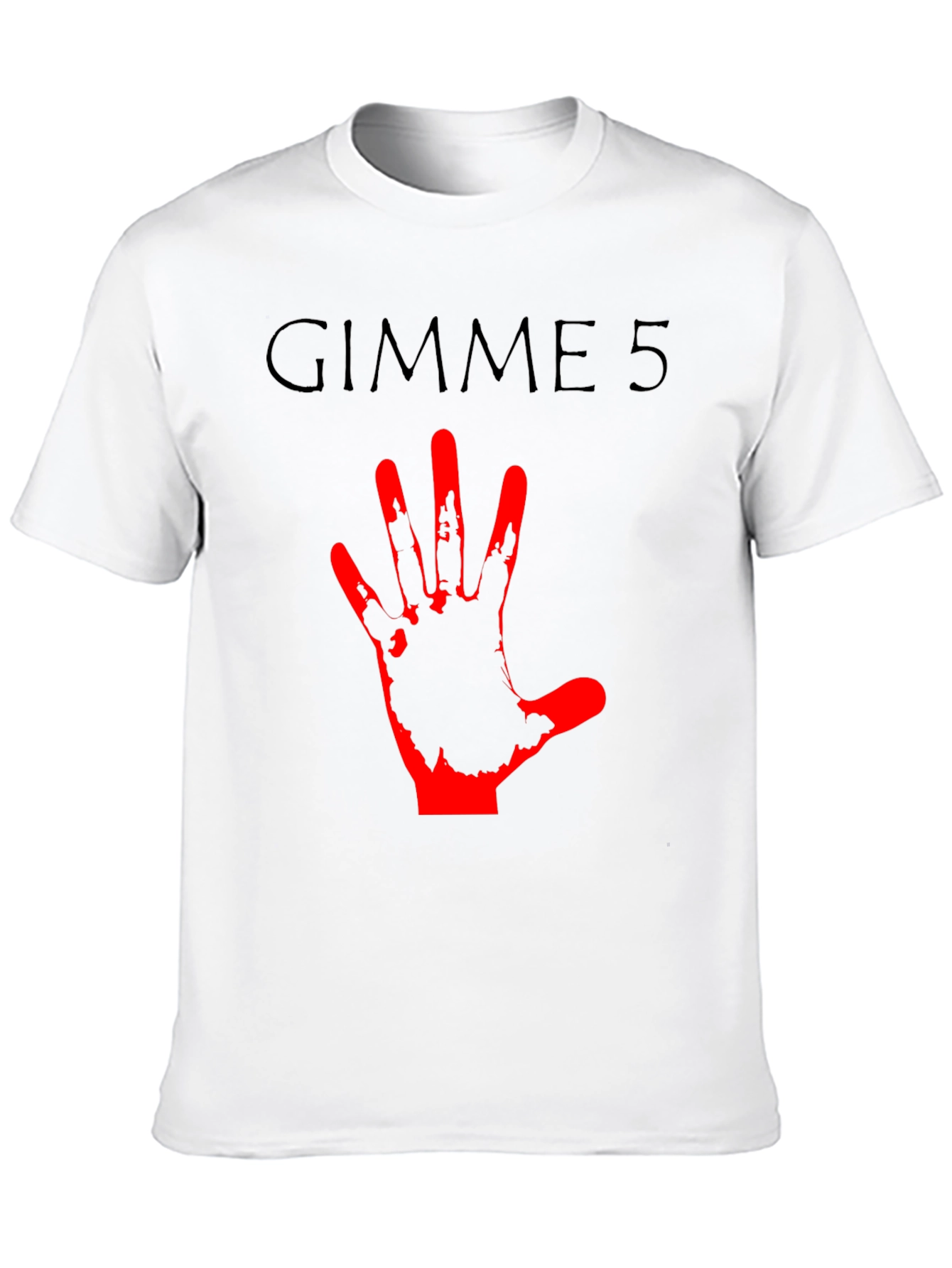 Gimme 5 Graphic Tee - Black Crew Neck T-Shirt