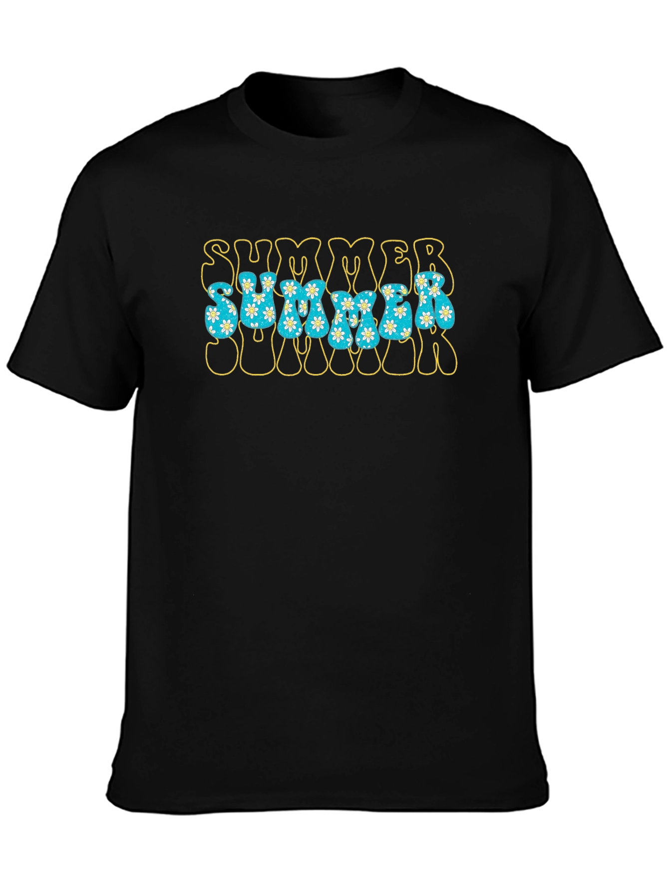 Retro Summer Floral Graphic T-Shirt