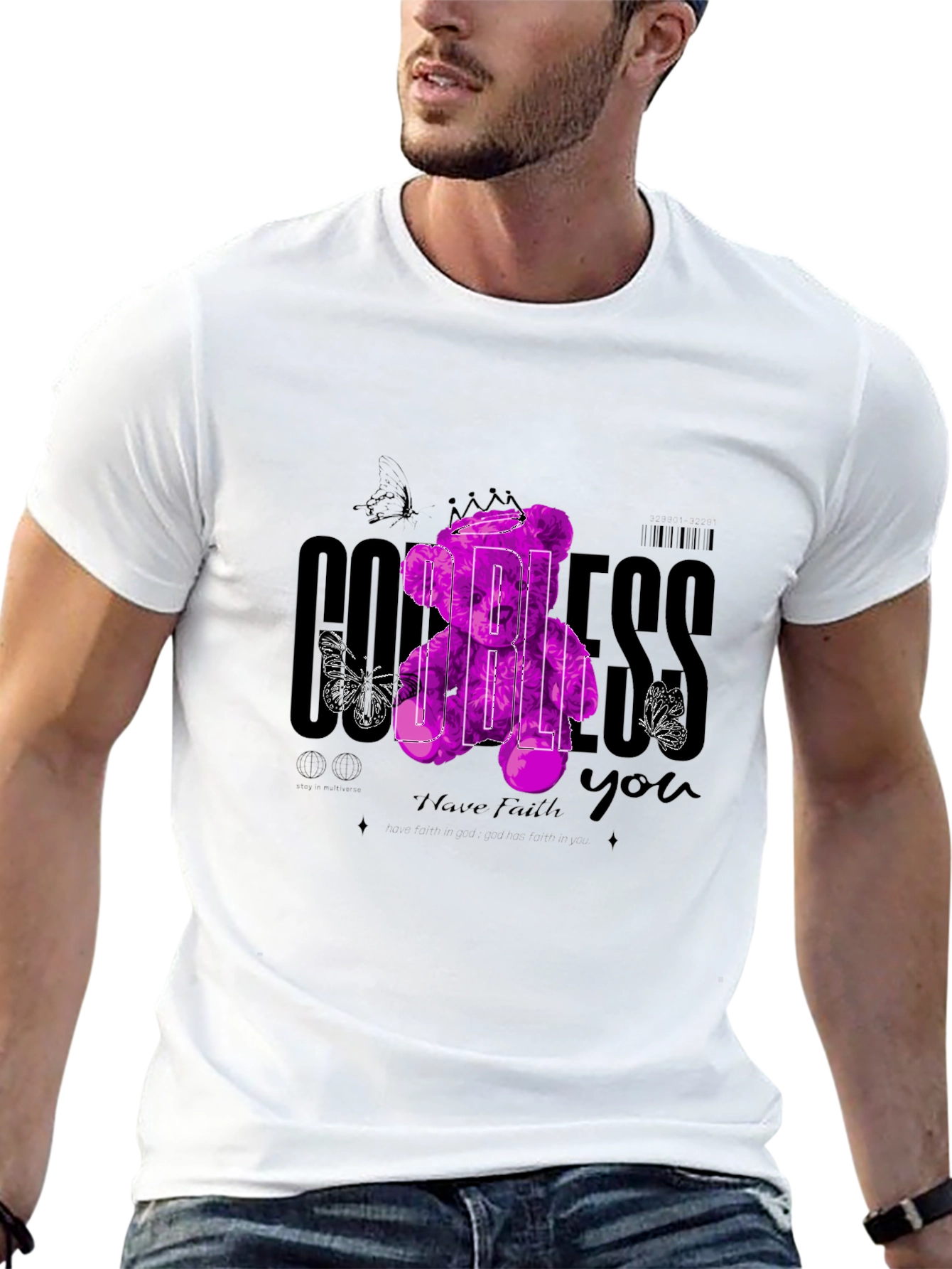 Bless You Graphic Print Tee