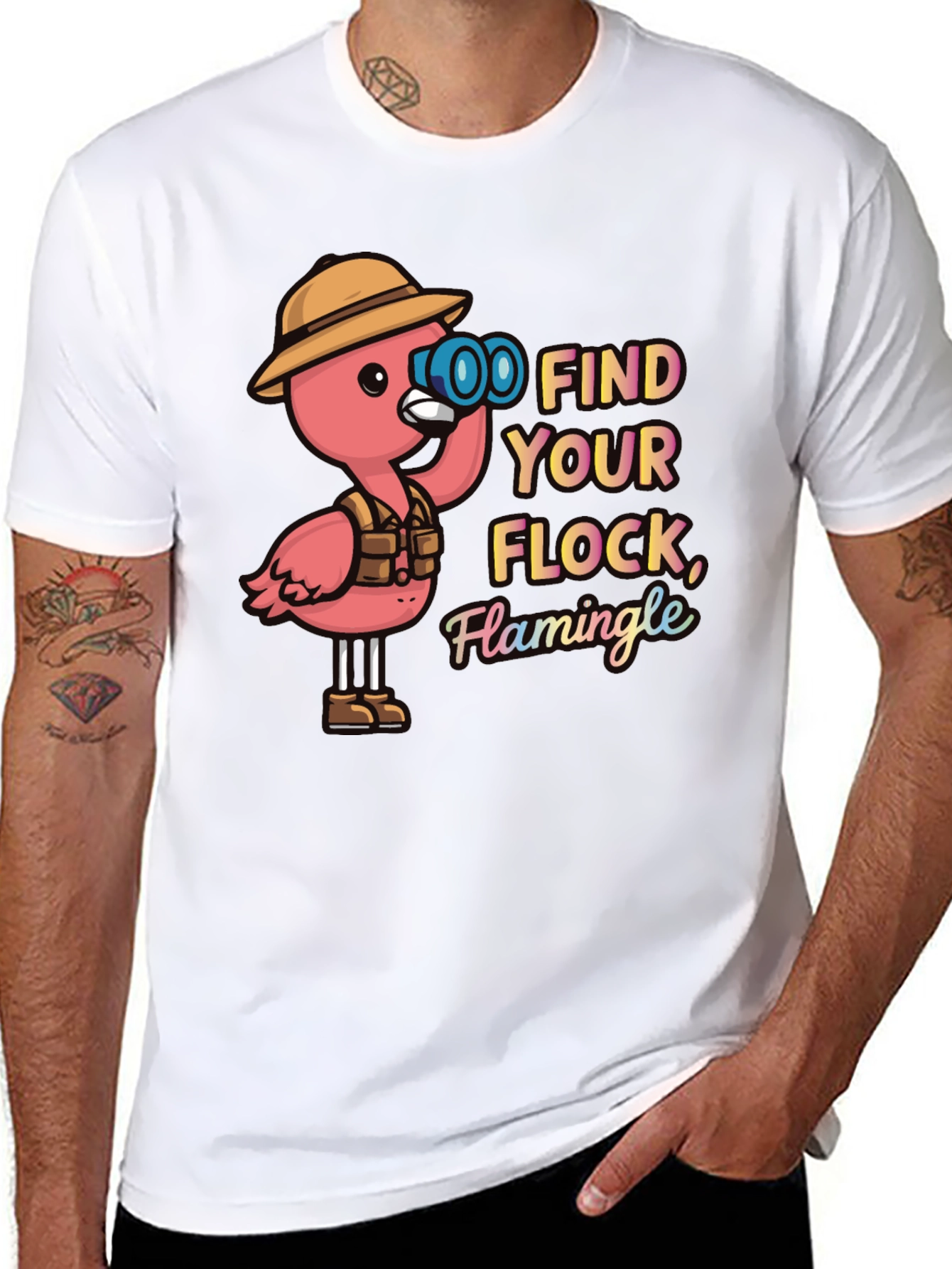 Find Your Flock Flamingo Graphic Tee